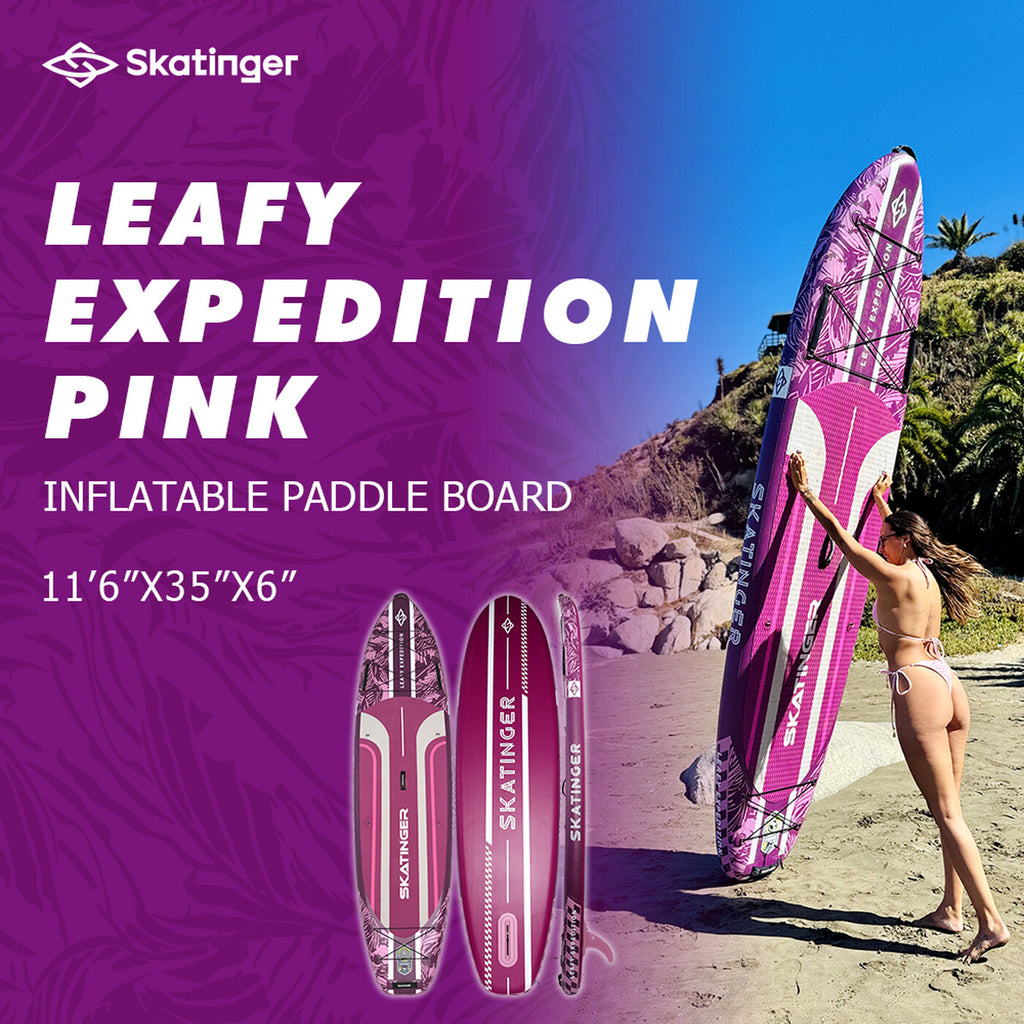 SKATINGER Leafy Expedition pink 11'6"*35"*6"