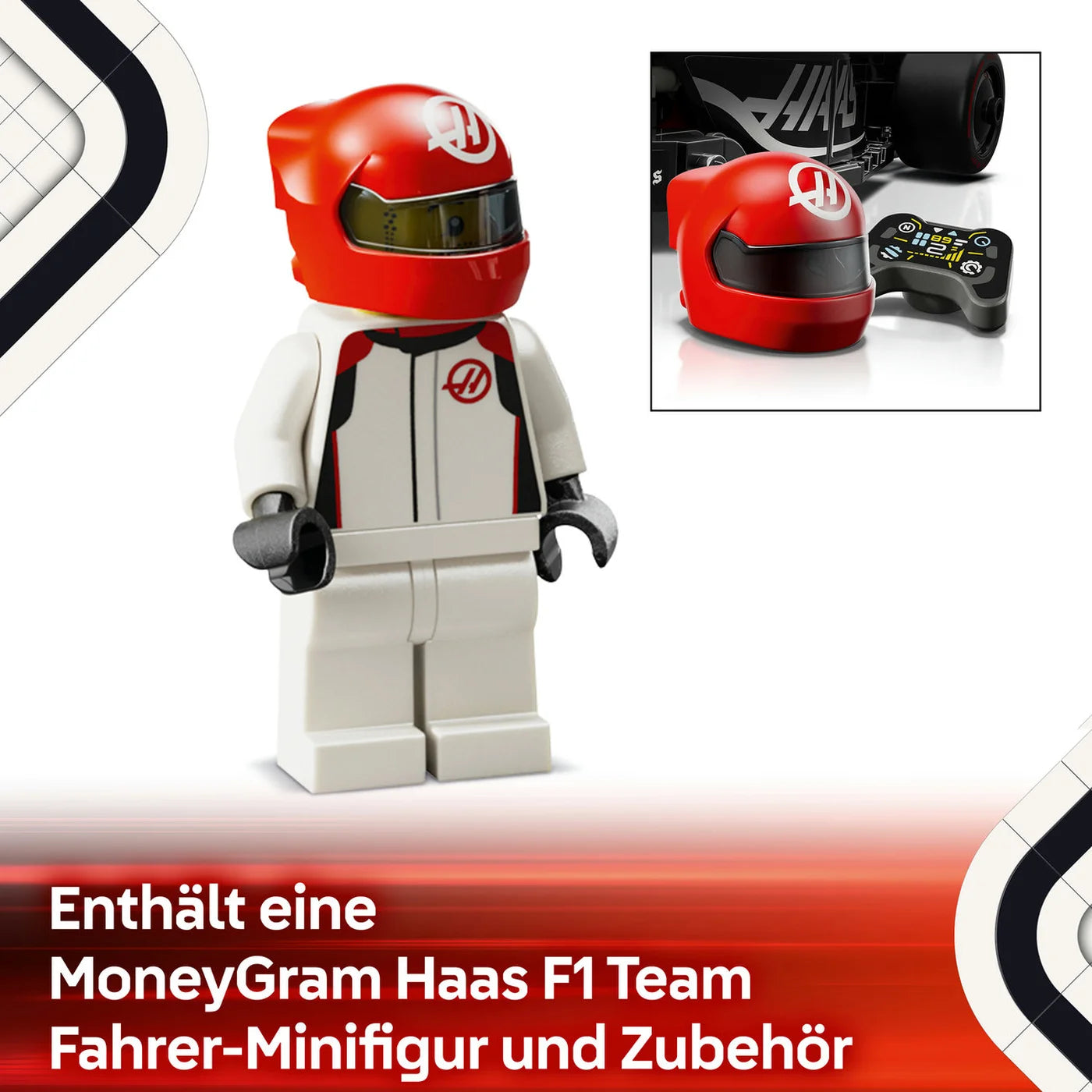 LEGO Speed Champions 77250 MoneyGram Haas F1® Team VF-24 Rennwagen