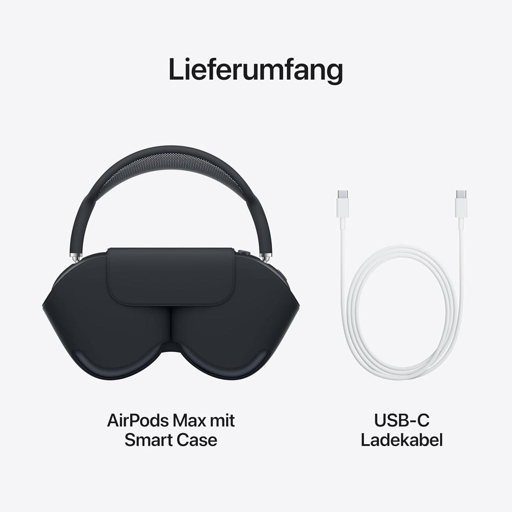 Apple AirPods Max kabellose Kopfhörer, Pro-Level Aktiver Geräuschunterdrückung, Transparenzmodus, personalisiertes 3D Audio, USB-C-Ladecase – Blau