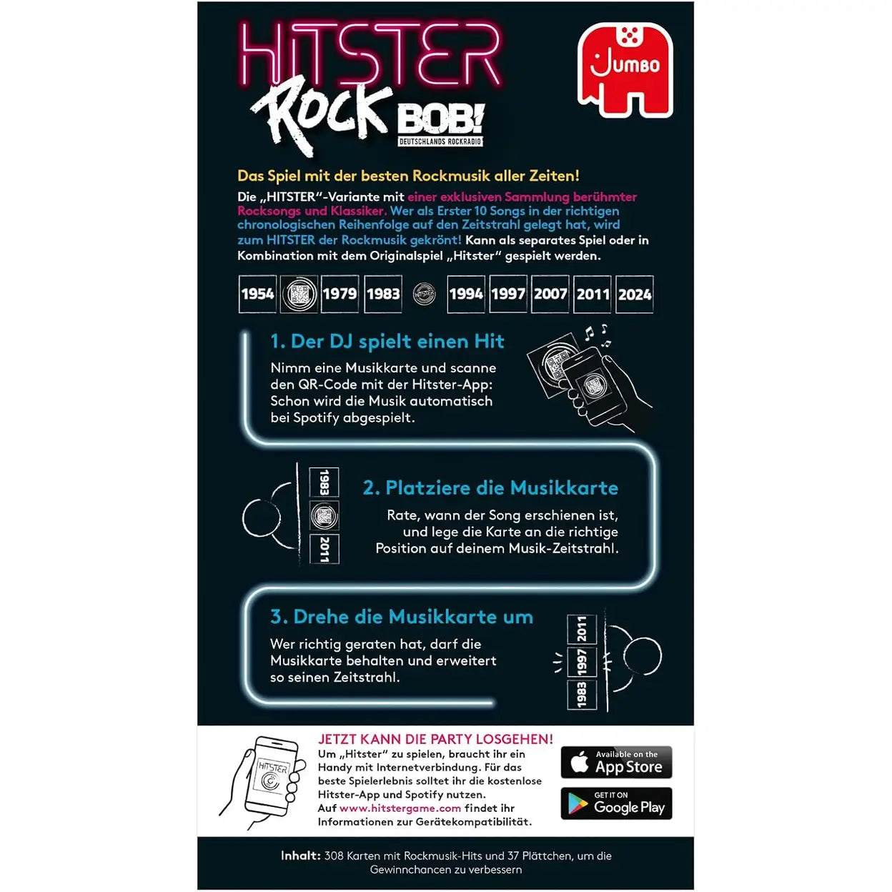 Hitster Rock, ein Party- und Kartenspiel für Erwachsene und Familien - 2 bis 10 Spieler ab 16 Jahren, Deutsch (DE)