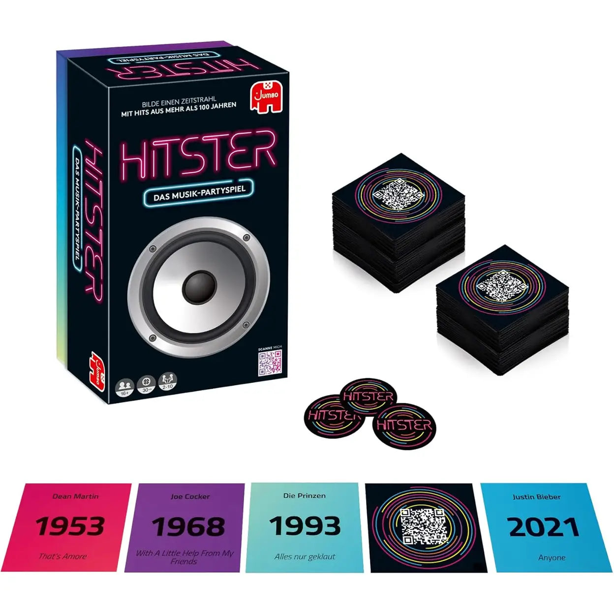 Hitster Original, EIN Party- und Kartenspiel für Erwachsene und Familien - 2 bis 10 Spieler ab 16 Jahren, Deutsch (DE)