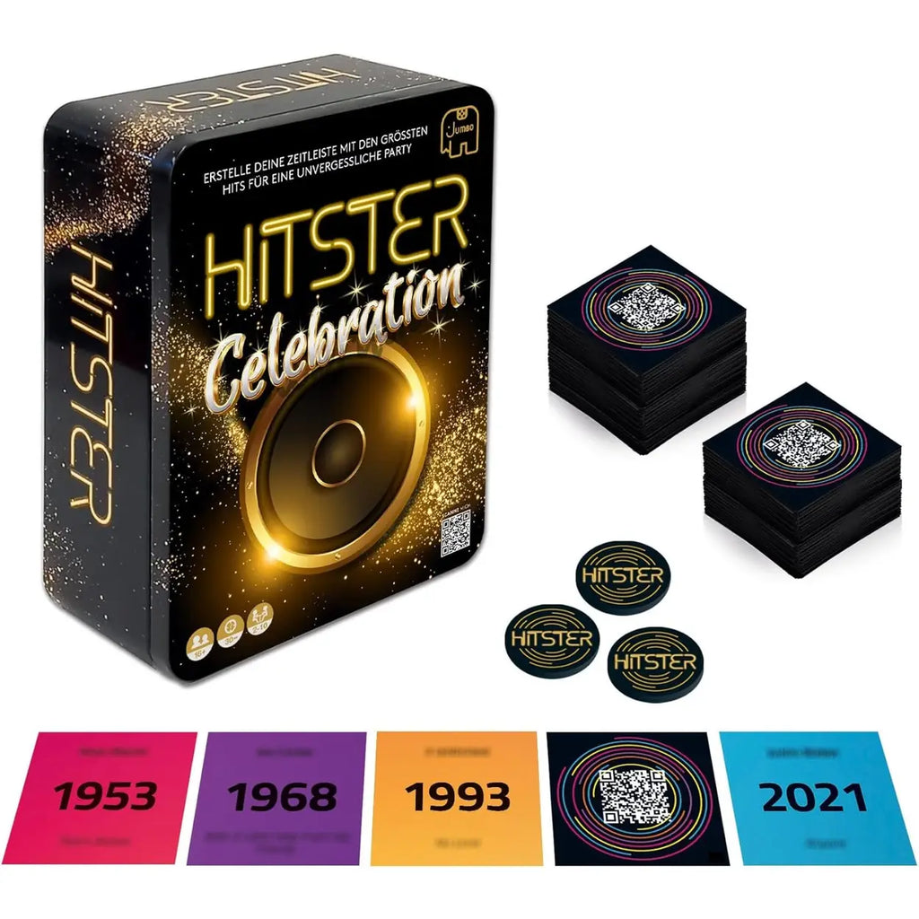 Hitster Celebration, EIN Party- und Kartenspiel für Erwachsene und Familien - 2 bis 10 Spieler ab 16 Jahren, Deutsch