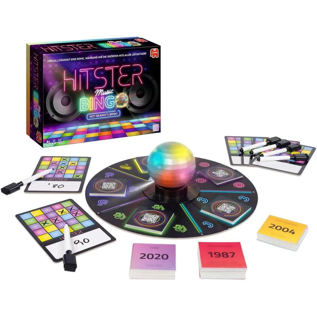 Hitster Bingo, Musik-Brettspiel, ab 12 Jahren, 2-6 Spieler, Perfekt für Spielabende, Partys und Familienspaß, Deutsch (DE)