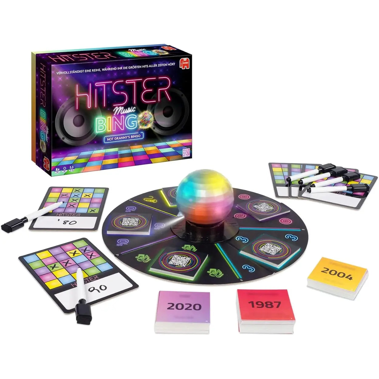 Hitster Bingo, Musik-Brettspiel, ab 12 Jahren, 2-6 Spieler, Perfekt für Spielabende, Partys und Familienspaß, Deutsch (DE)
