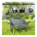 Outsunny Faltstuhl 2 Sitzer faltbar Campingstuhl mit Getränkehalter Tragetasche Outdoor Klappstuhl bis 250kg belastbar robust leicht gepolstert Angelstuhl Gartenstuhl für Garten Camping Strand