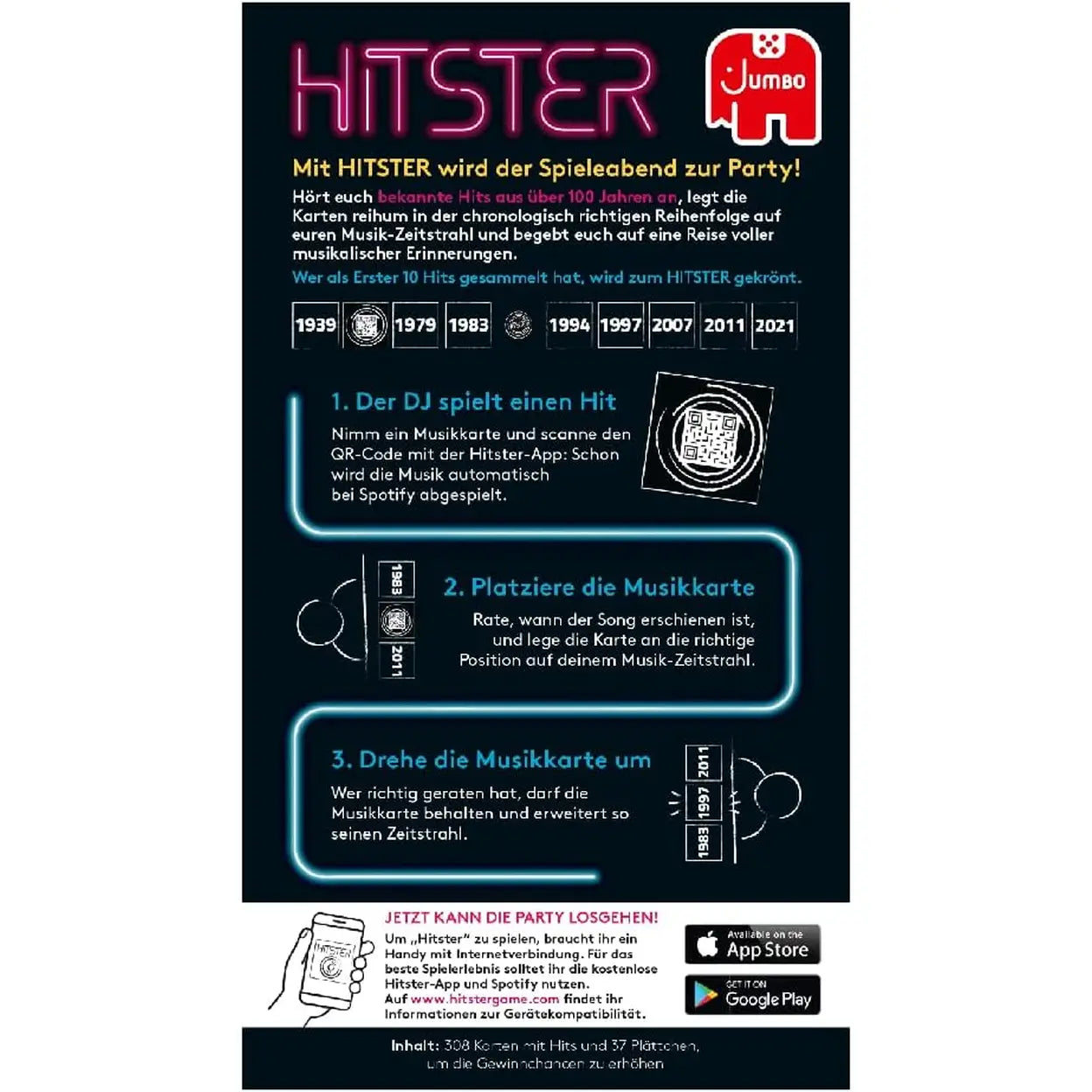 Hitster Original, EIN Party- und Kartenspiel für Erwachsene und Familien - 2 bis 10 Spieler ab 16 Jahren, Deutsch (DE)