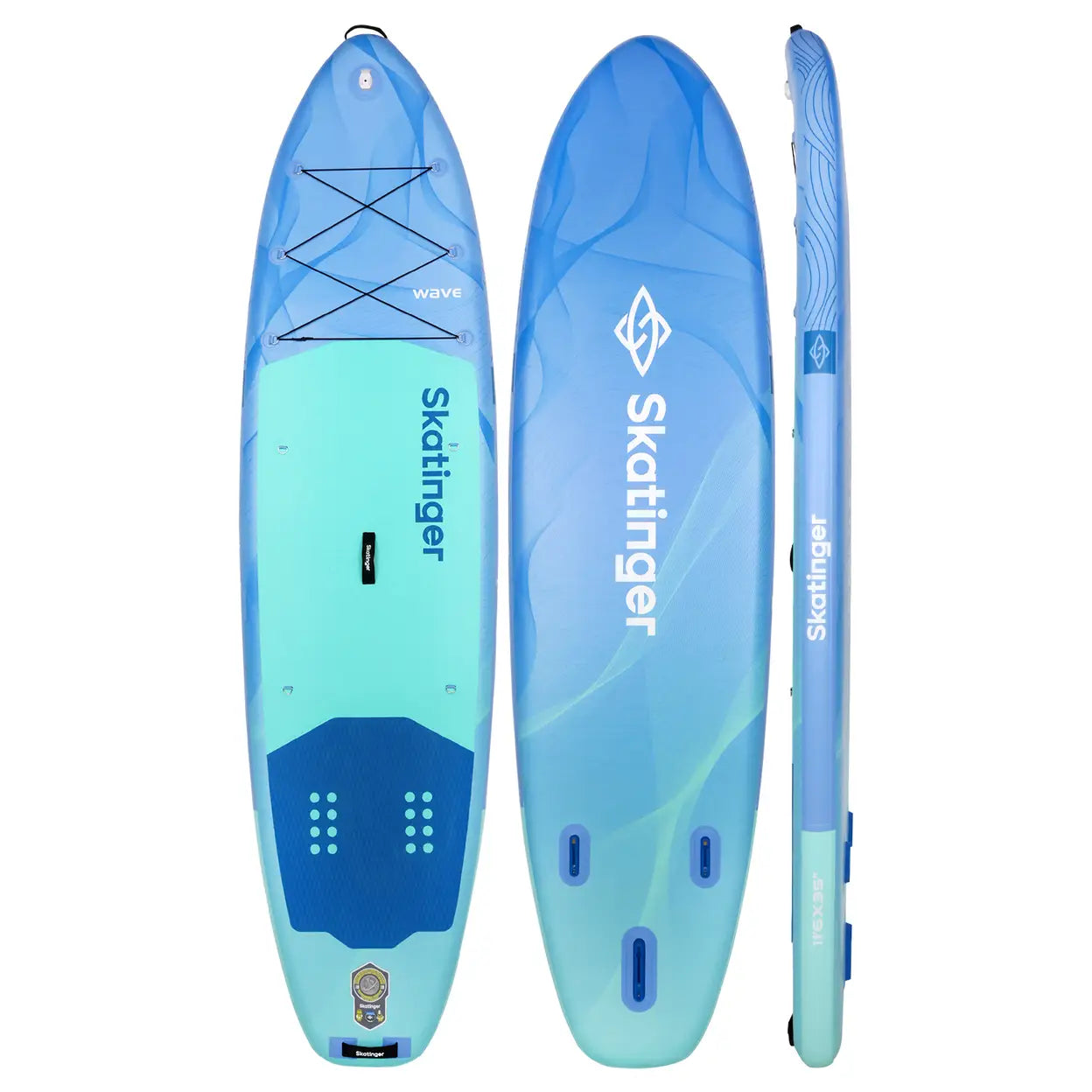 SKATINGER Wave BLAU 11'6"*35"*6"