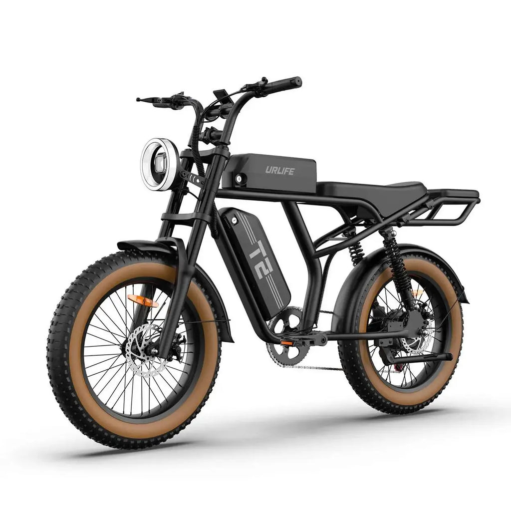 URLIFE T2 Elektrofahrrad für Erwachsene, 500 W Motor, 48 V 15,6 Ah Akku, 20 x 4 Fettreifen, geeignet für das Pendeln in der Stadt, Unisex-Design