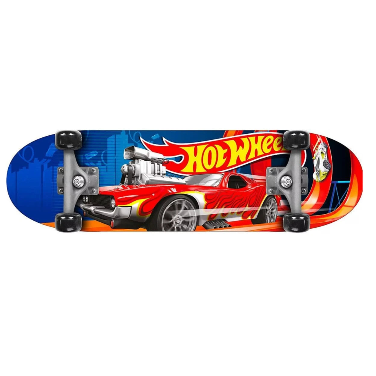 HOT Wheels Skateboard 71cm ABEC5, Blau Gelb Rot