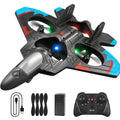 4DRC V32 RC-Flugzeug, Ferngesteuertes Schaumstoff-Flugzeug mit Licht, 2 Akkus, 360°-Flip, Gyro-Stabilisierungssysteme, 3 einstellbare Geschwindigkeitsstufen, RC-Jet-Flugzeug-Spielzeug, Geschenke für Kinder, Jungen, Anfänger und Erwachsene