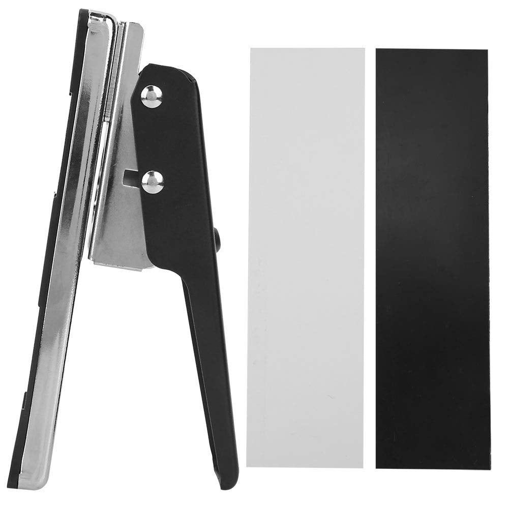 Plektrum-Locher, DIY Gitarren-Pick-Cutter-Maker, Plektrum-Lochstanzer mit 2 Formen, schwarz