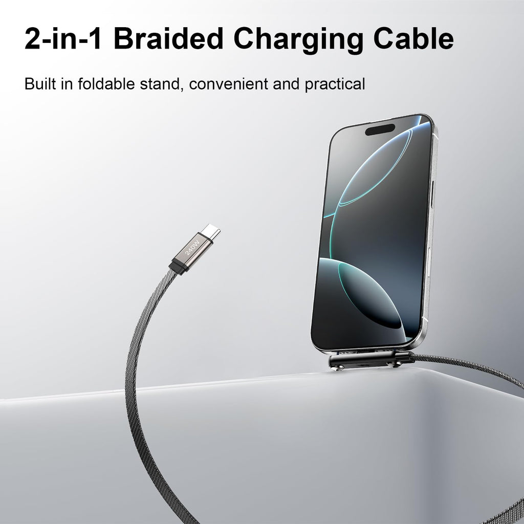 Fast Charging Cable with Metal Stand