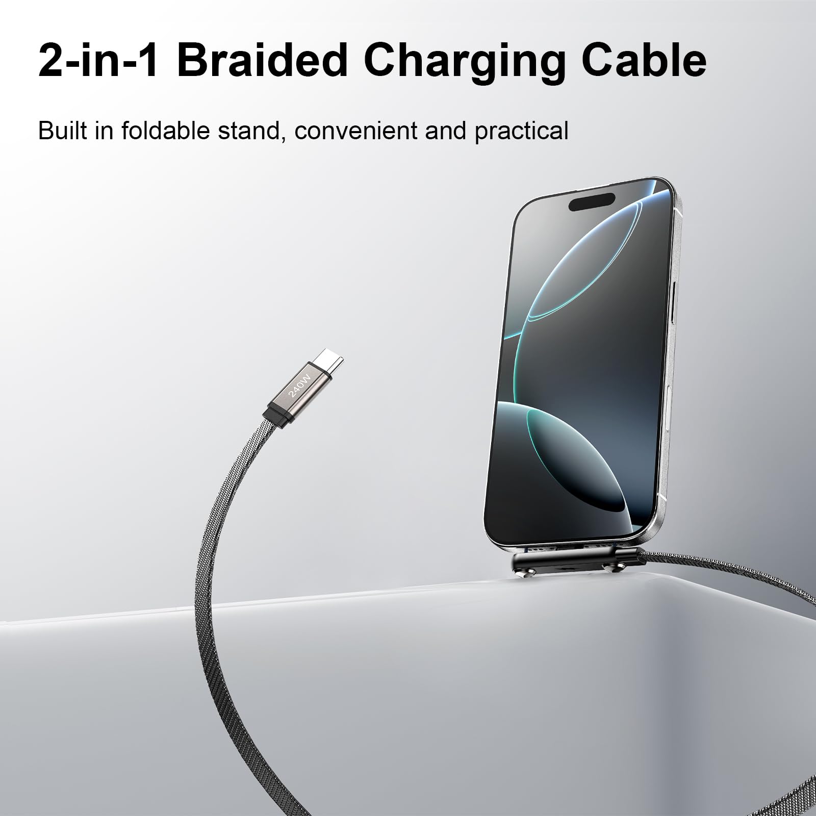Schnellladekabel mit Metallständer