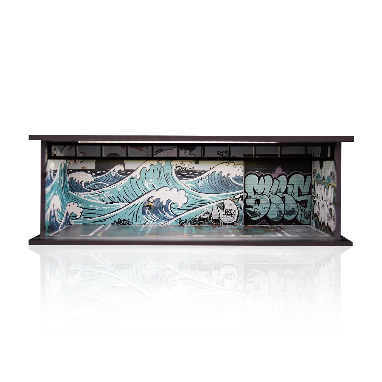 Display Case für Hot Wheels, Diorama 1/64 Skala Auto Garage Modell mit LED-Lichtern