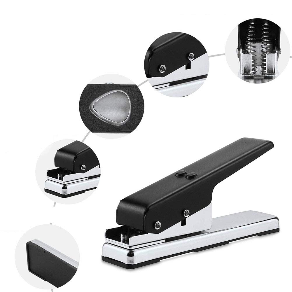 Plektrum-Locher, DIY Gitarren-Pick-Cutter-Maker, Plektrum-Lochstanzer mit 2 Formen, schwarz