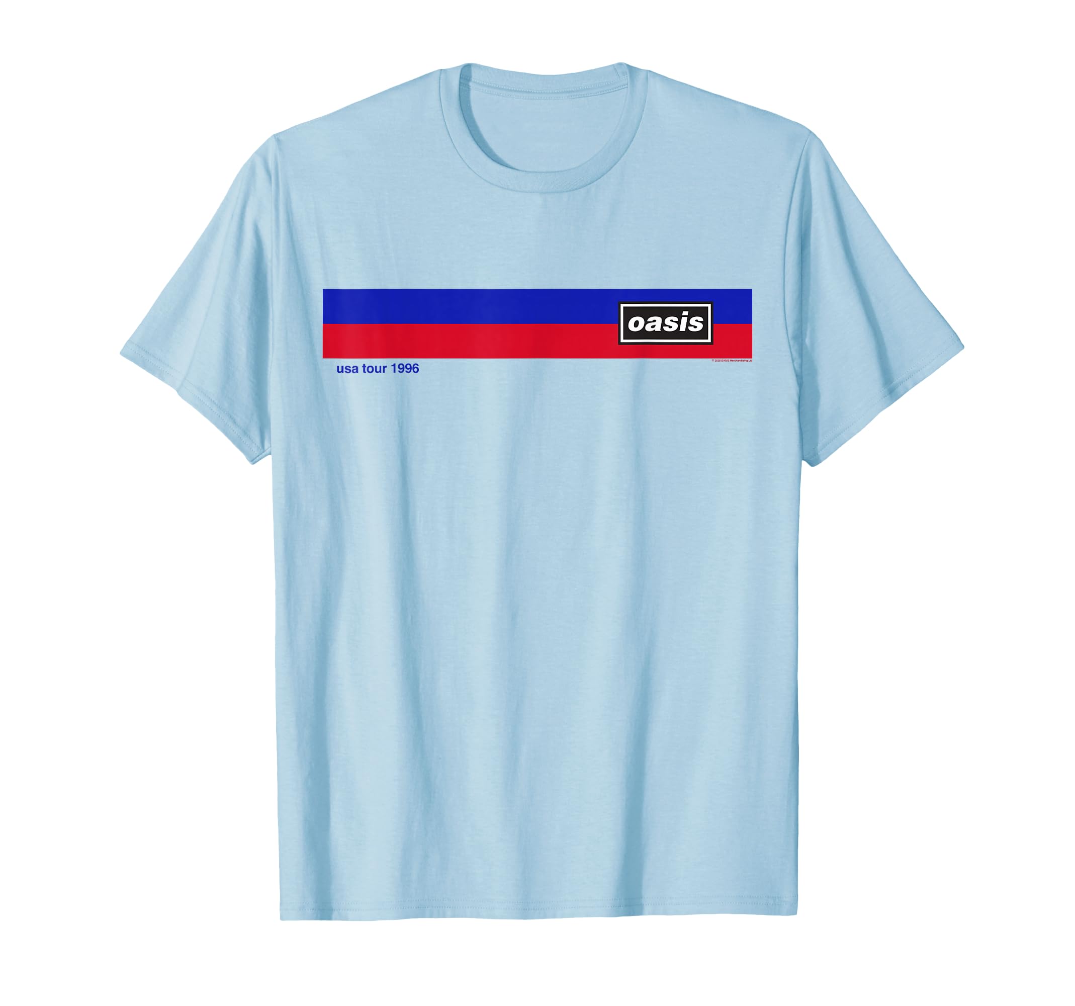 Oasis Vintage USA Tour 1996 Baby Blue T-Shirt