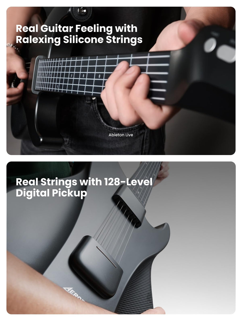 AeroBand Gitarrenlose Akustik-Elektro-Reisegitarre