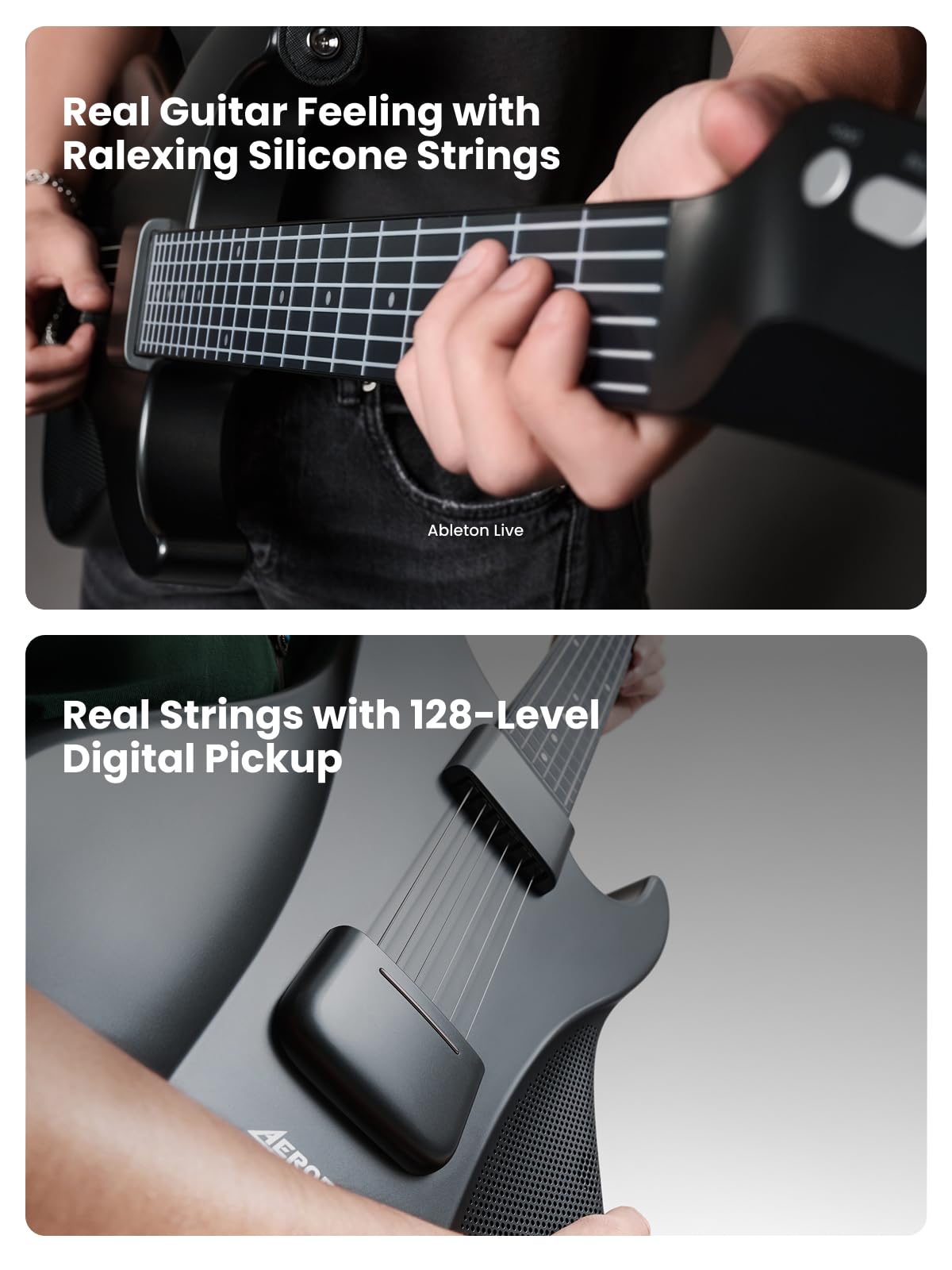 AeroBand Gitarrenlose Akustik-Elektro-Reisegitarre