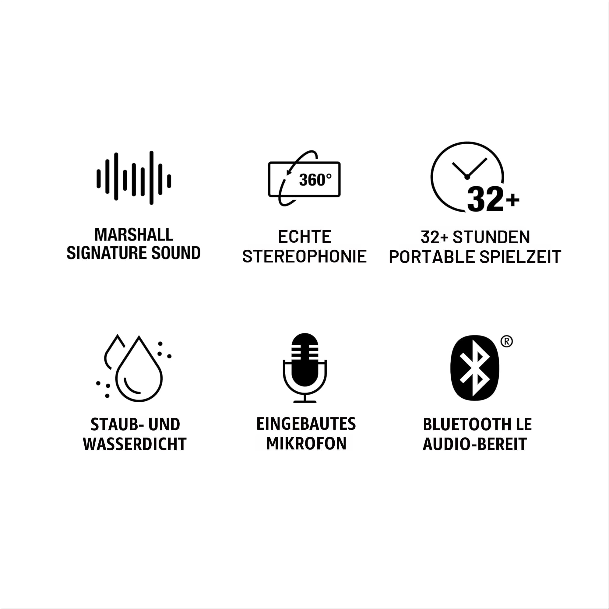 Marshall Emberton III tragbare Bluetooth Lautsprecher, kabellos, IP67 Staub und wasserfest, über 32 Stunden Spielzeit - Creme