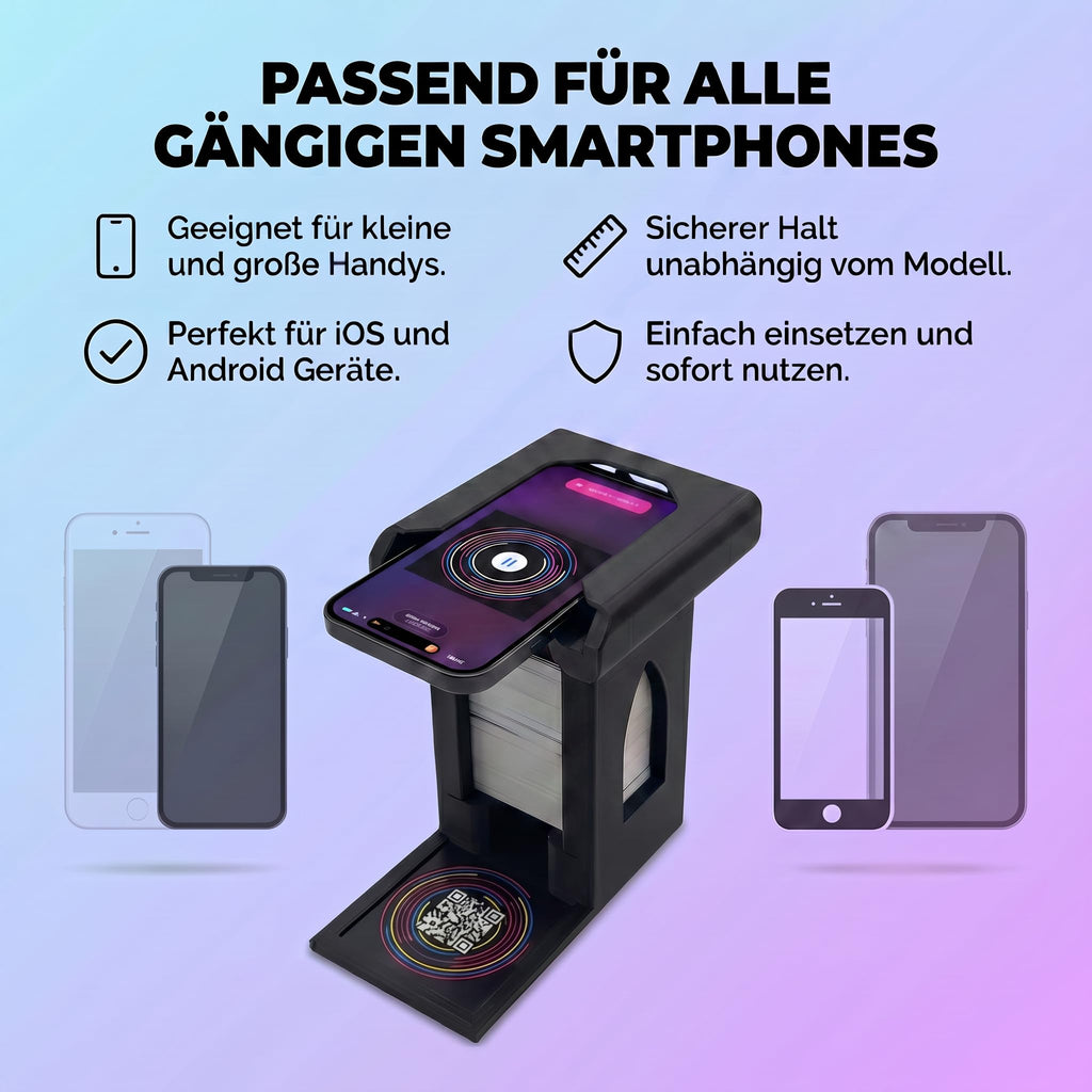 Smartphone Ständer mit Kartenfach für Hitster