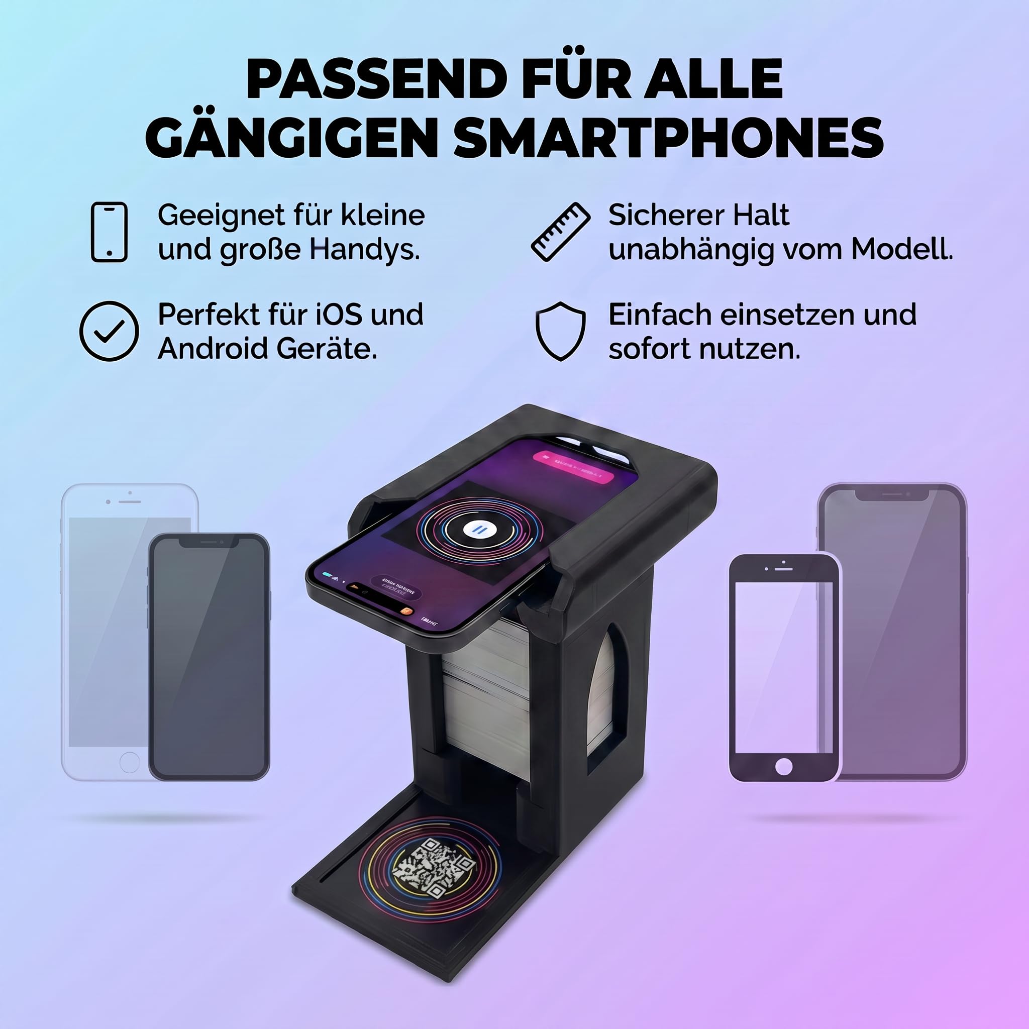 Smartphone Ständer mit Kartenfach für Hitster