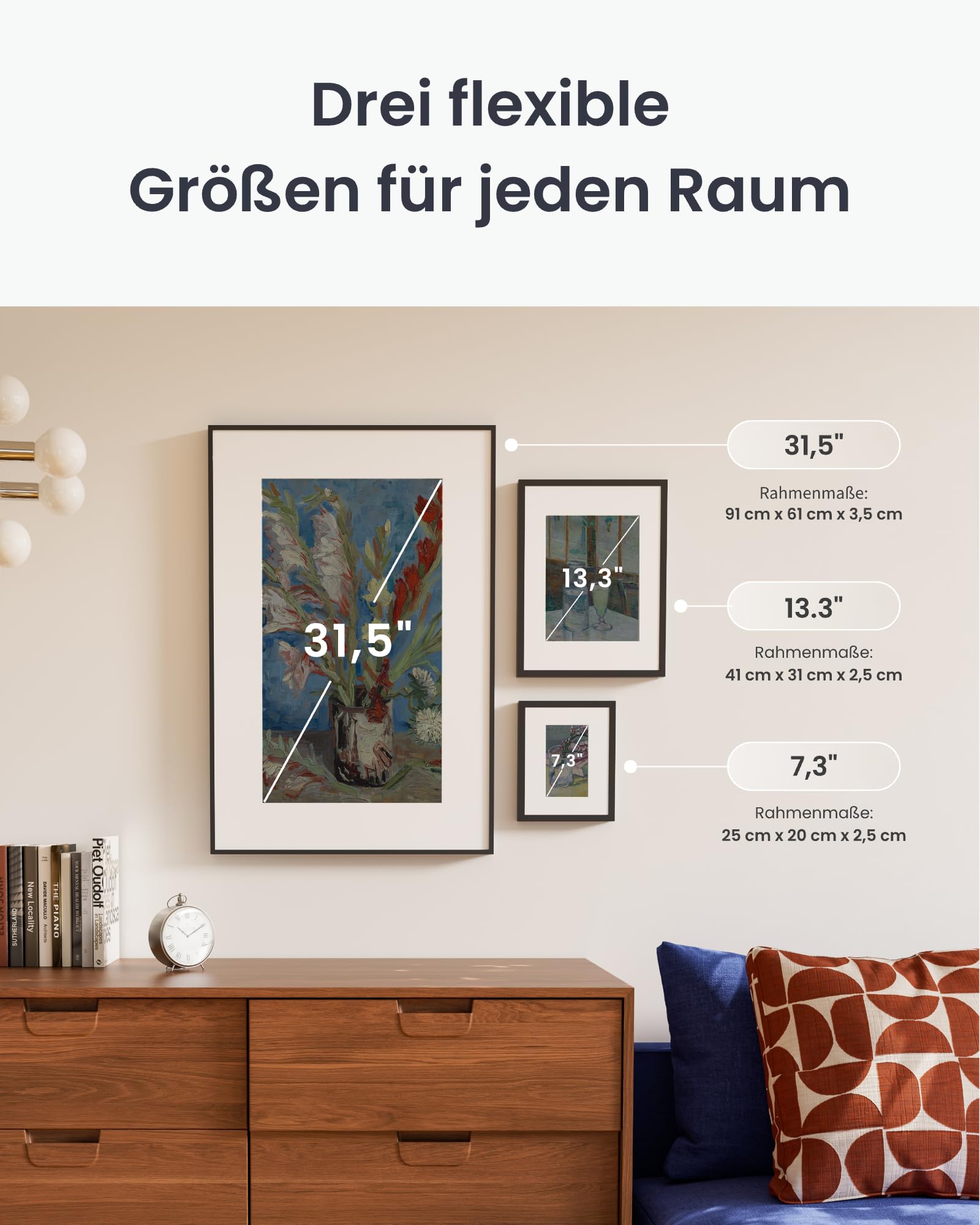 SwitchBot KI Art Frame 7.3'', Kabellos Digitaler Bilderrahmen