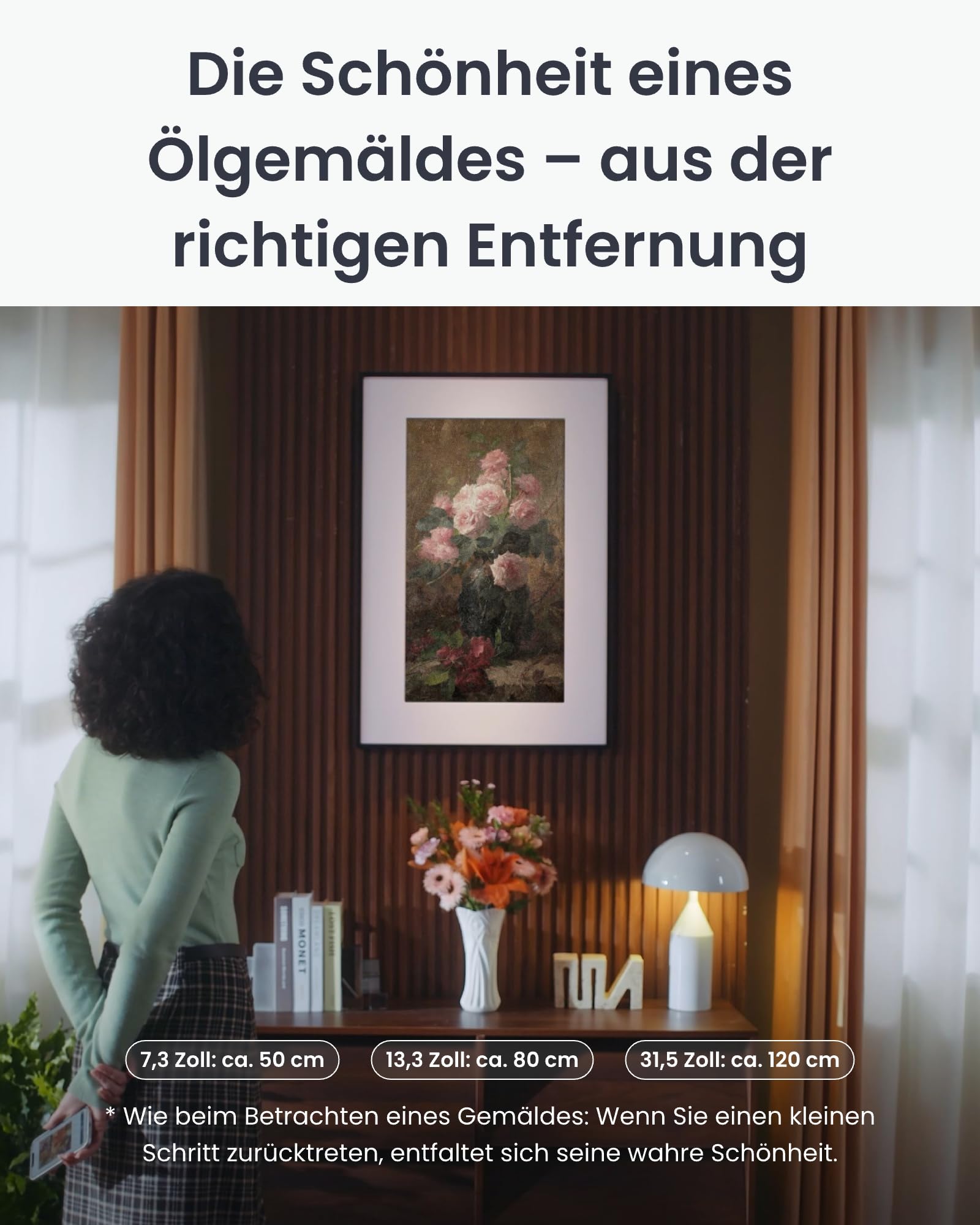 SwitchBot KI Art Frame 7.3'', Kabellos Digitaler Bilderrahmen
