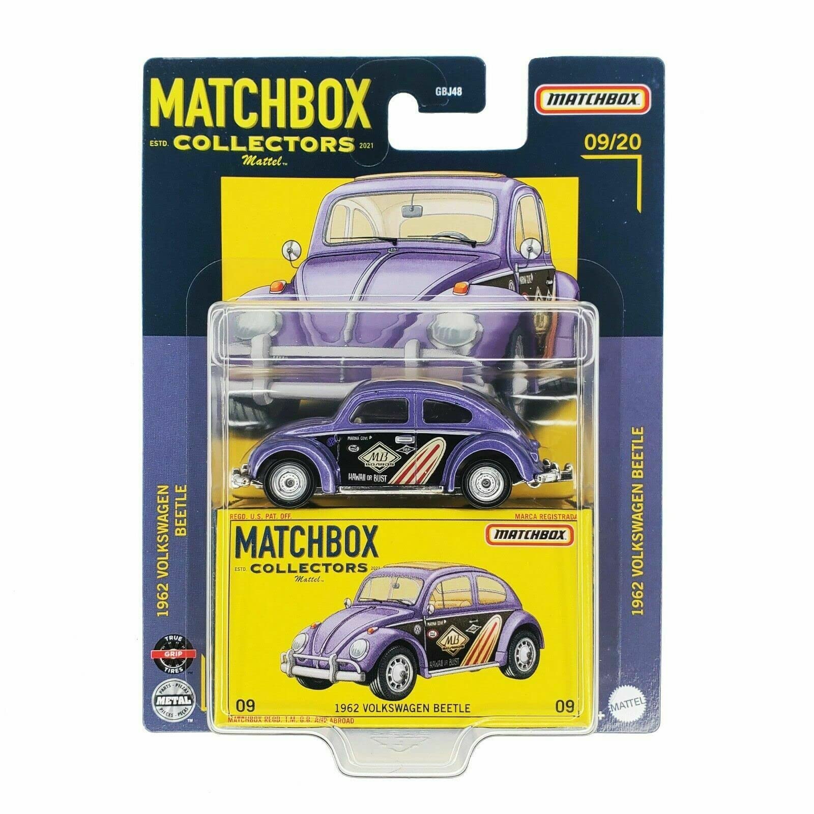 Matchbox Collectors - Volkswagens Beetle (lila) 1:64