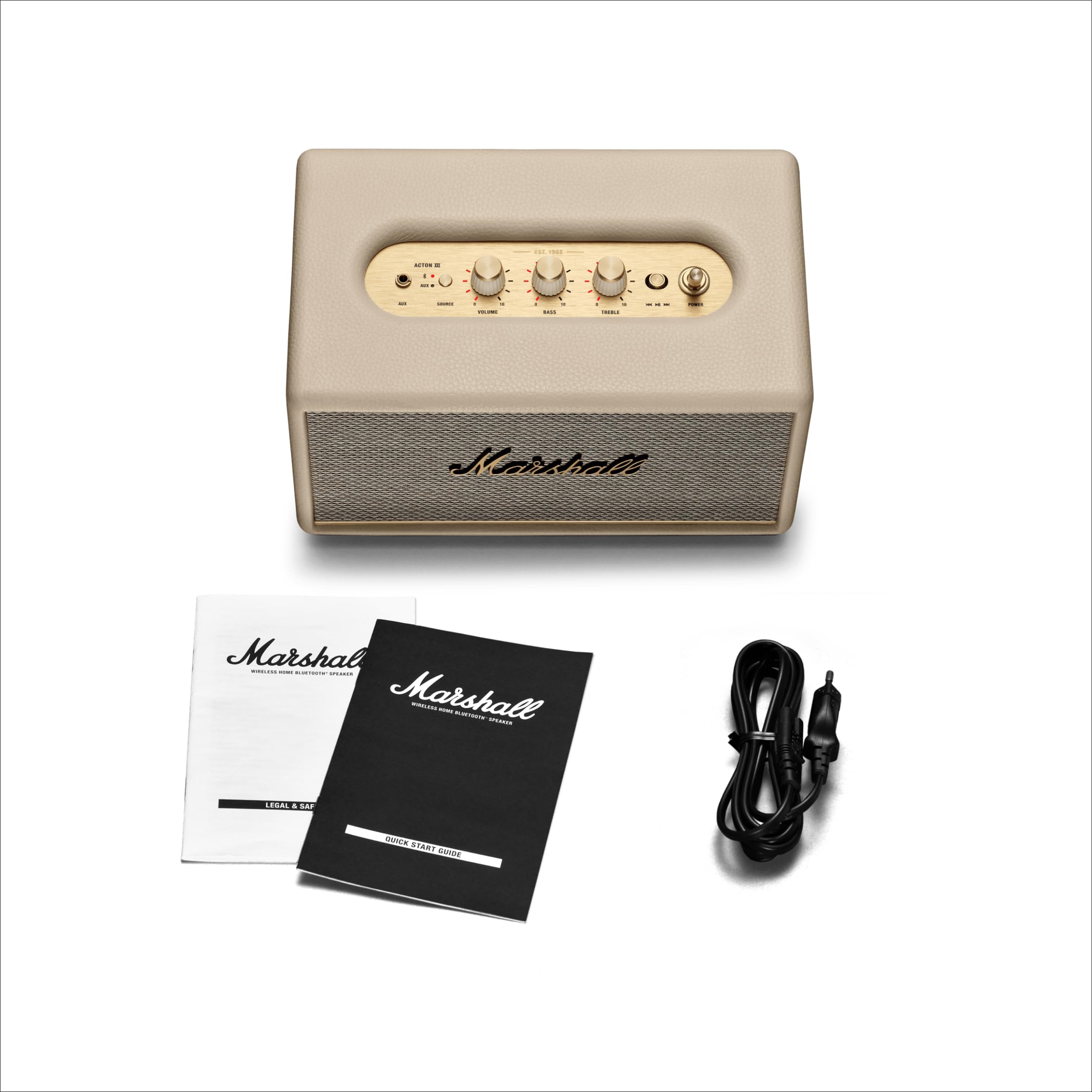 Marshall Acton III Bluetooth Lautsprecher, kabellos – Crème