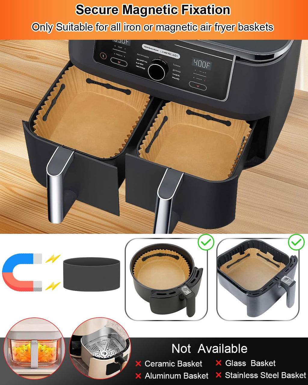 Magnete für Heißluftfritteusen (8 Stück)