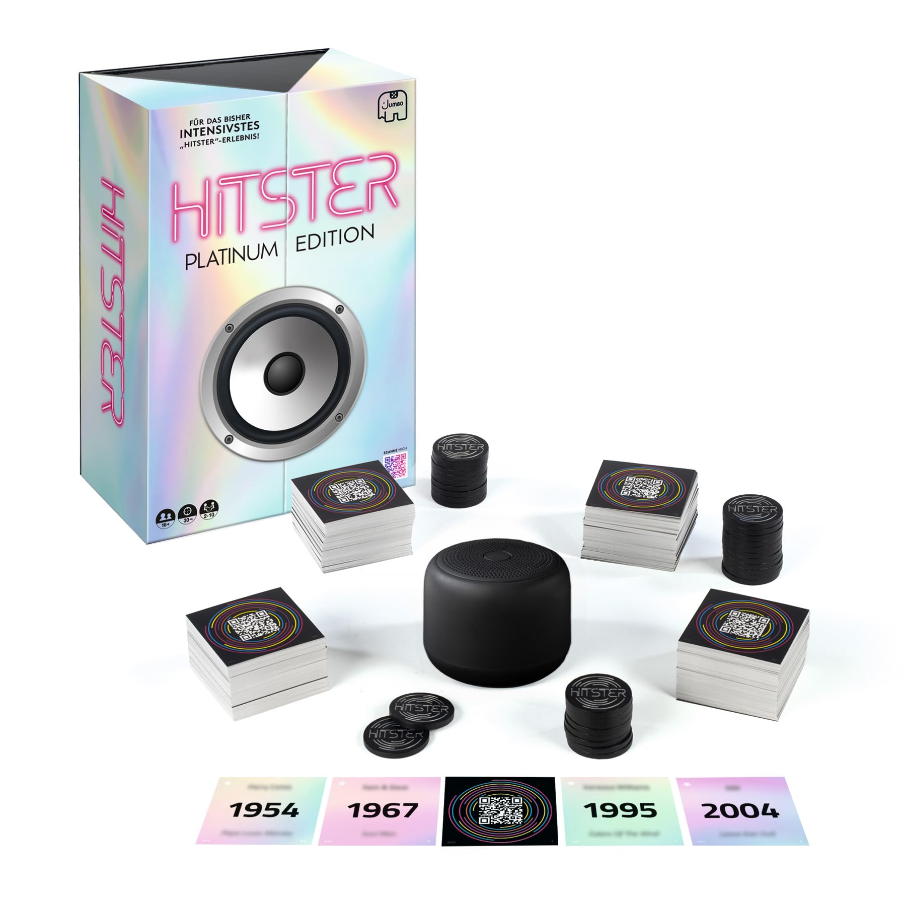 Hitster Platin-Edition – Musik-Partyspiel inkl. Lautsprecher