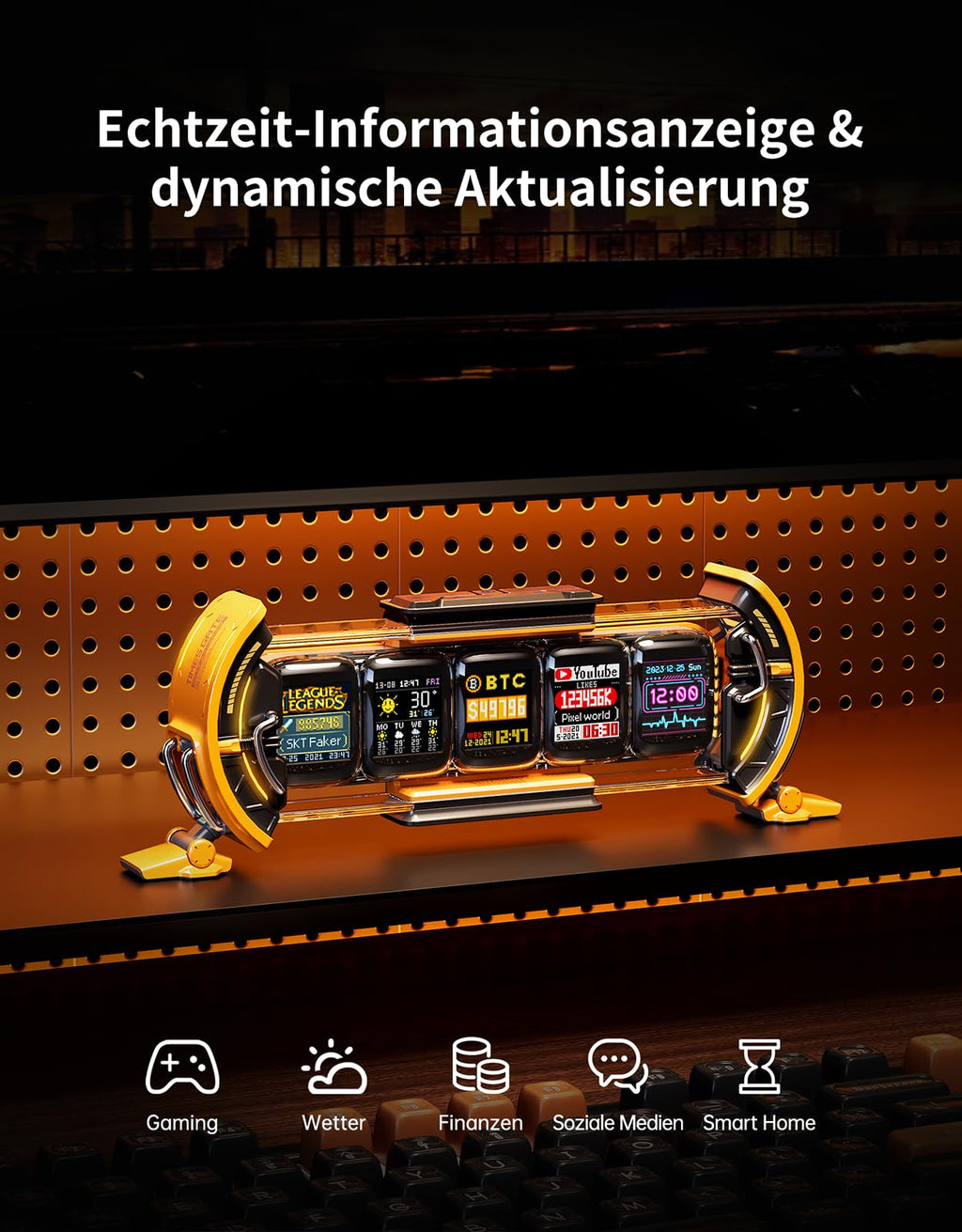 Divoom Times Gate – Cyberpunk-Gaming-Digitaluhr