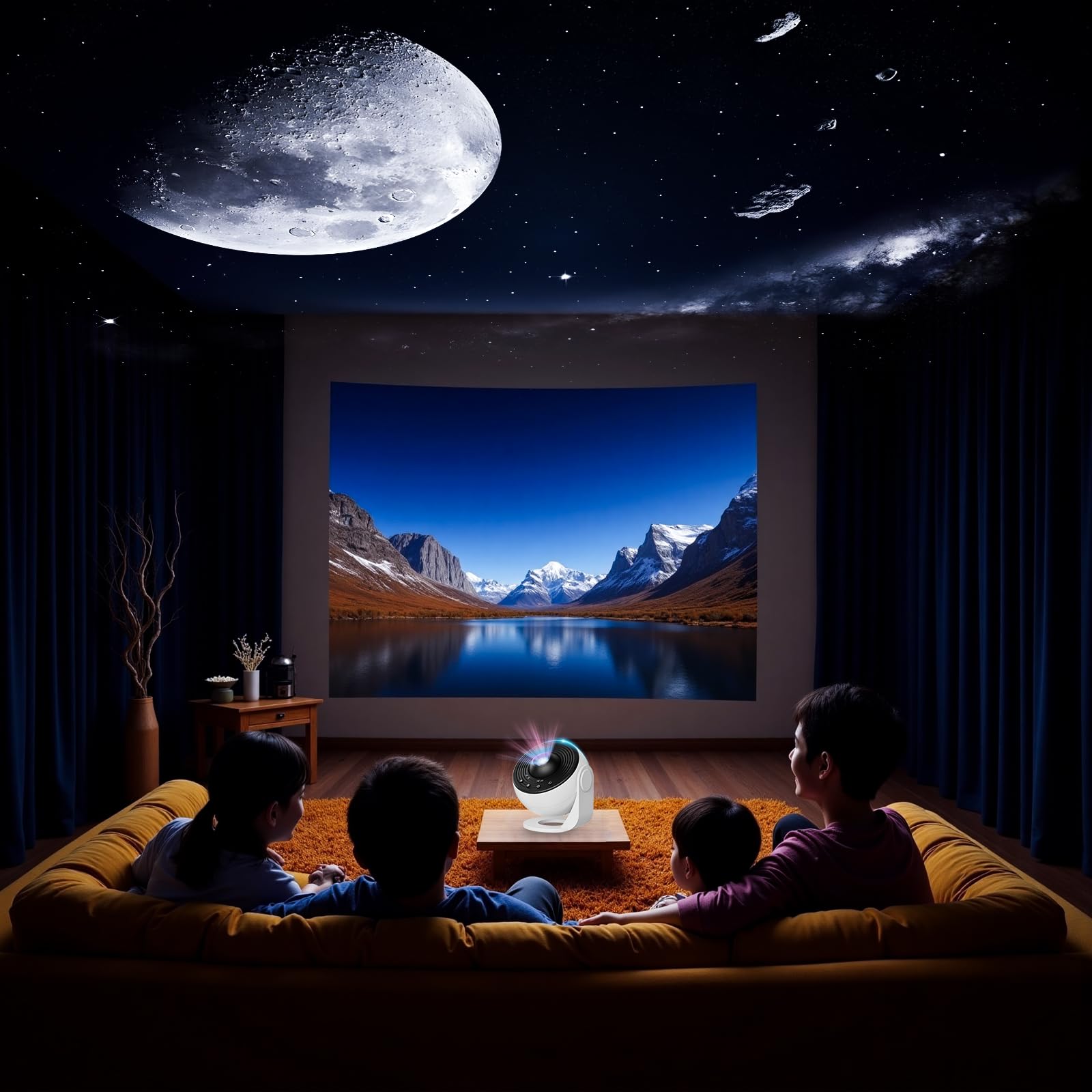 ACICILI Sternenhimmel projektor, 13 in 1 Galaxy Projector, astronaut projektor mit Timer, Planetarium Projector für Room Decor, Sternenprojektor Weihnachtsgeschenke für Kinder Erwachsene-Weiß