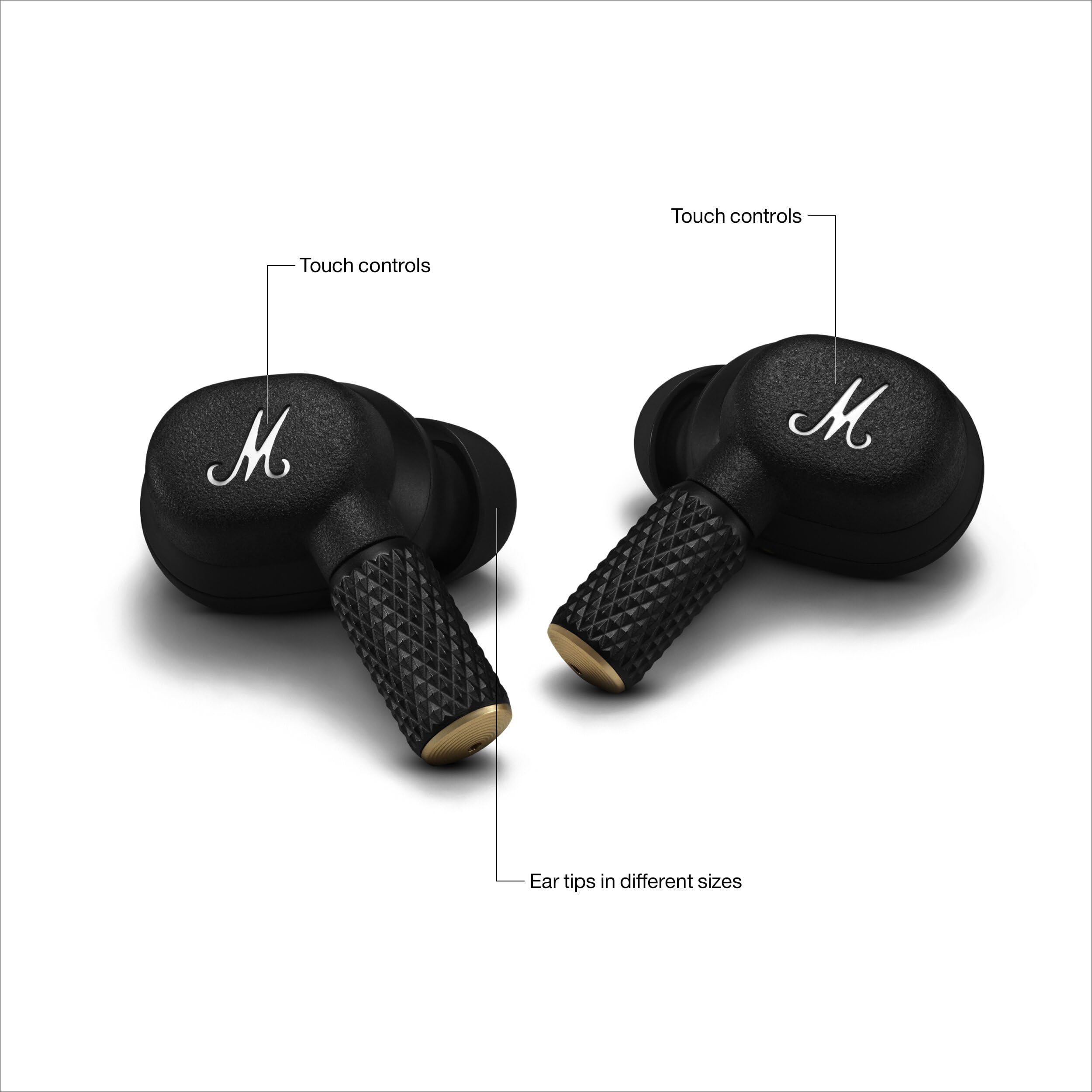 Marshall Motif II ANC – True Wireless Active Noise Cancelling Bluetooth-Kopfhörer, Ohrhörer, 30 Stunden Spielzeit – Schwarz