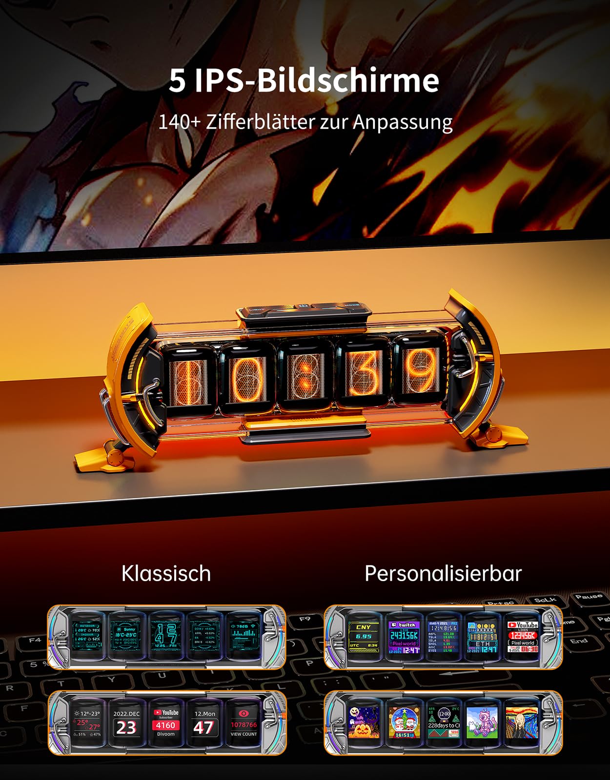 Divoom Times Gate – Cyberpunk-Gaming-Digitaluhr