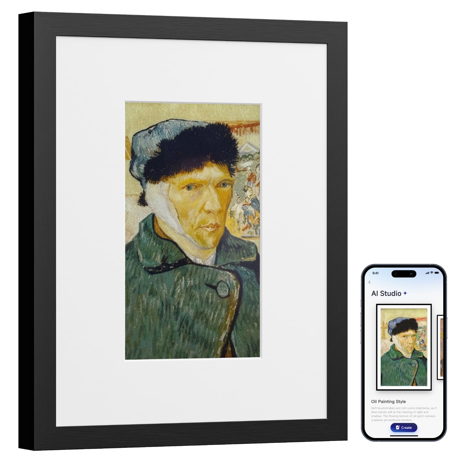 SwitchBot KI Art Frame 7.3'', Kabellos Digitaler Bilderrahmen