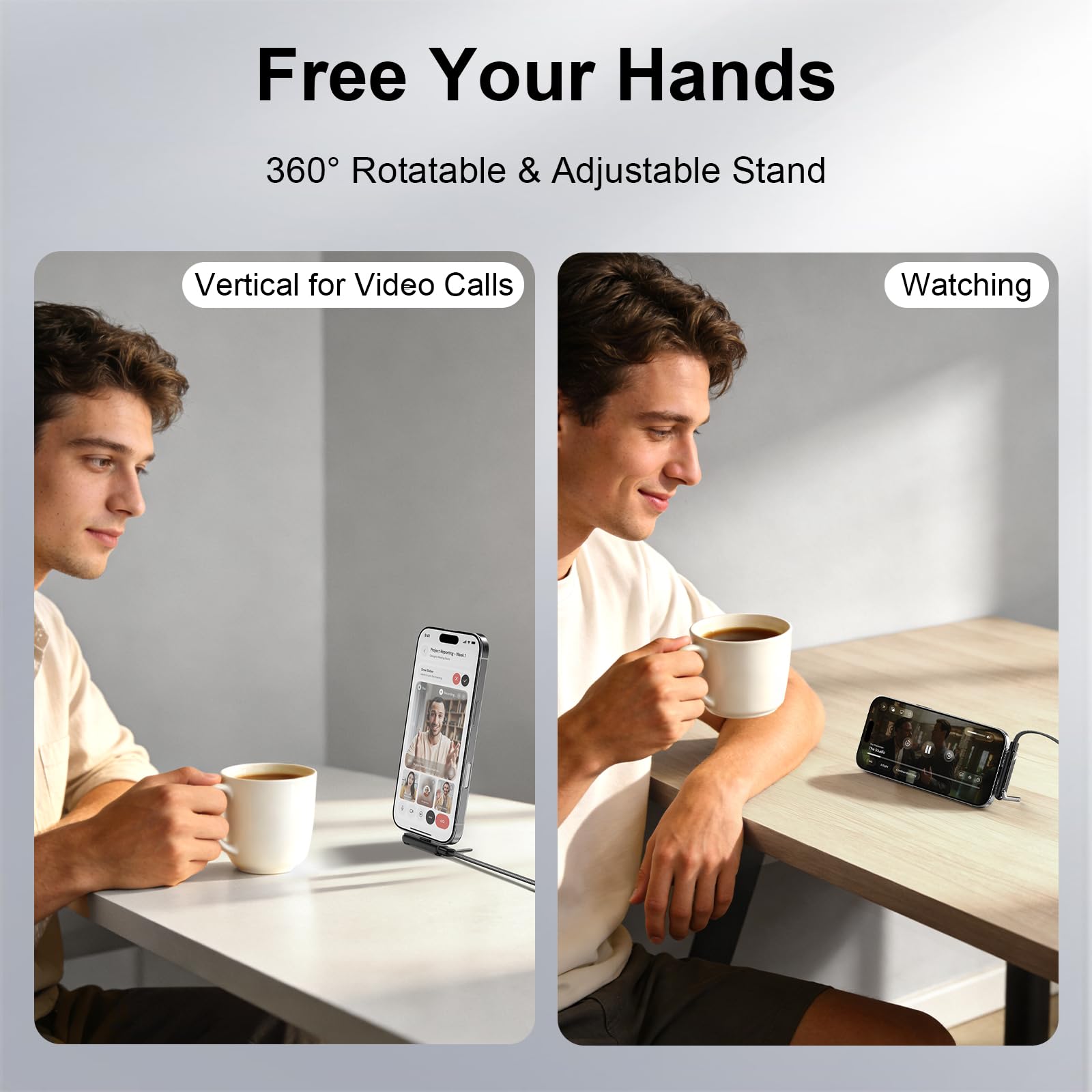 Schnellladekabel mit Metallständer