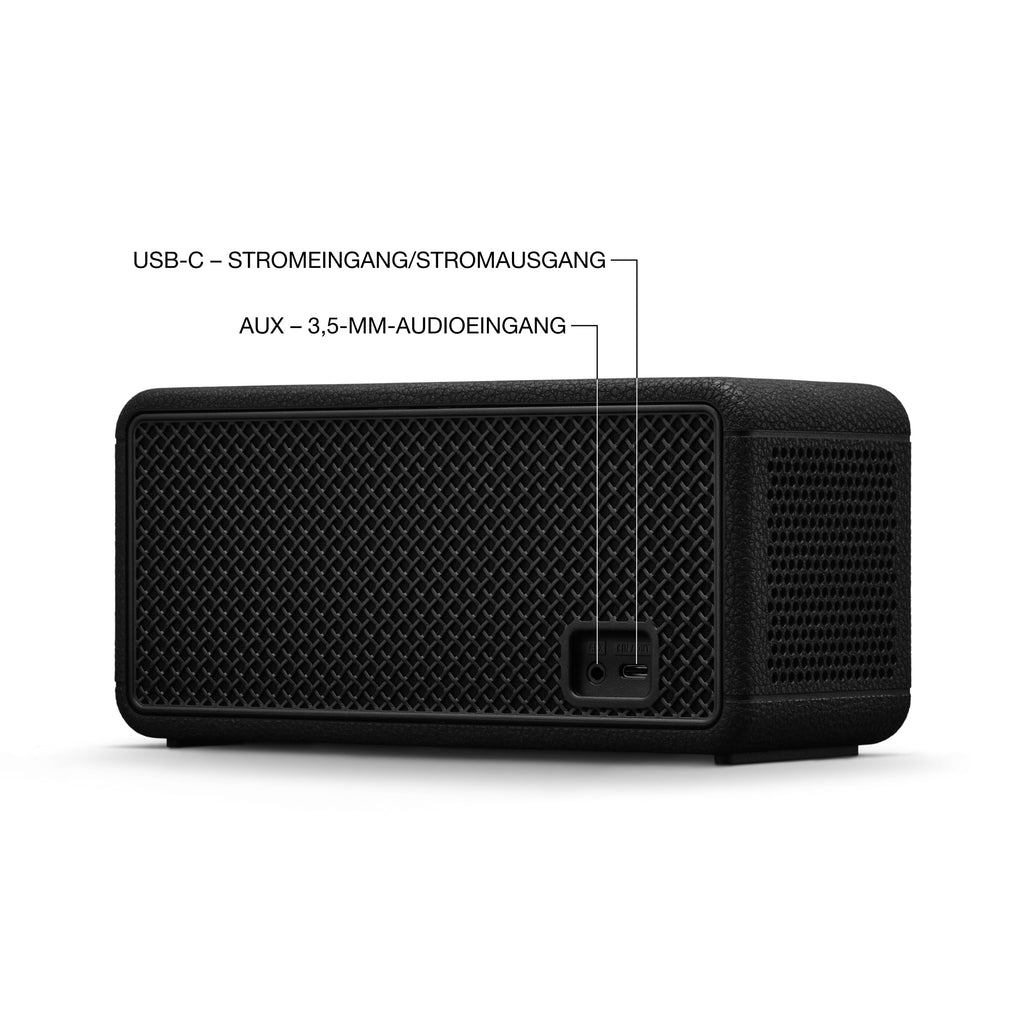 Marshall Middleton II Bluetooth Tragbarer Bluetooth-Lautsprecher – Schwarz und Messing