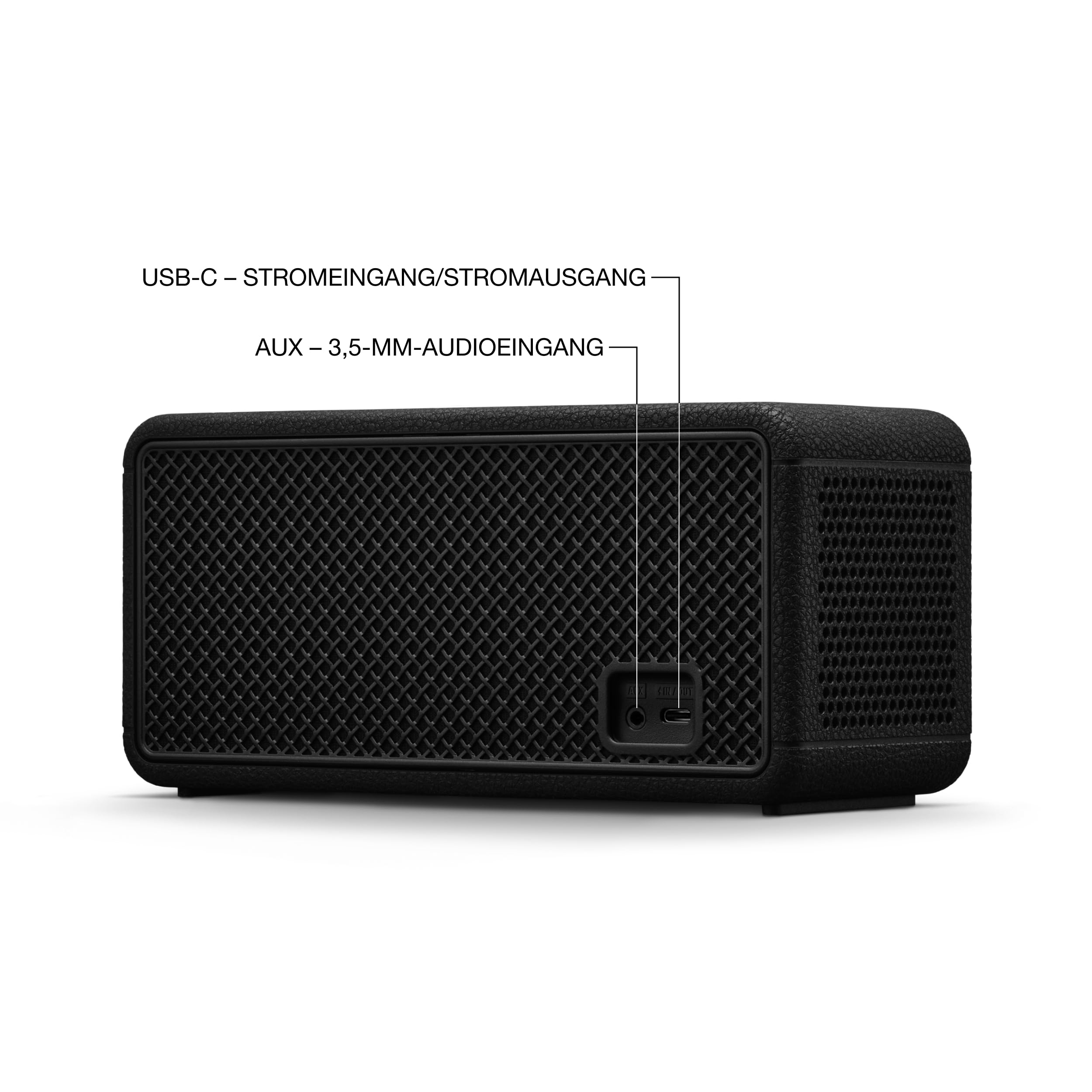Marshall Middleton II Bluetooth Tragbarer Bluetooth-Lautsprecher – Schwarz und Messing