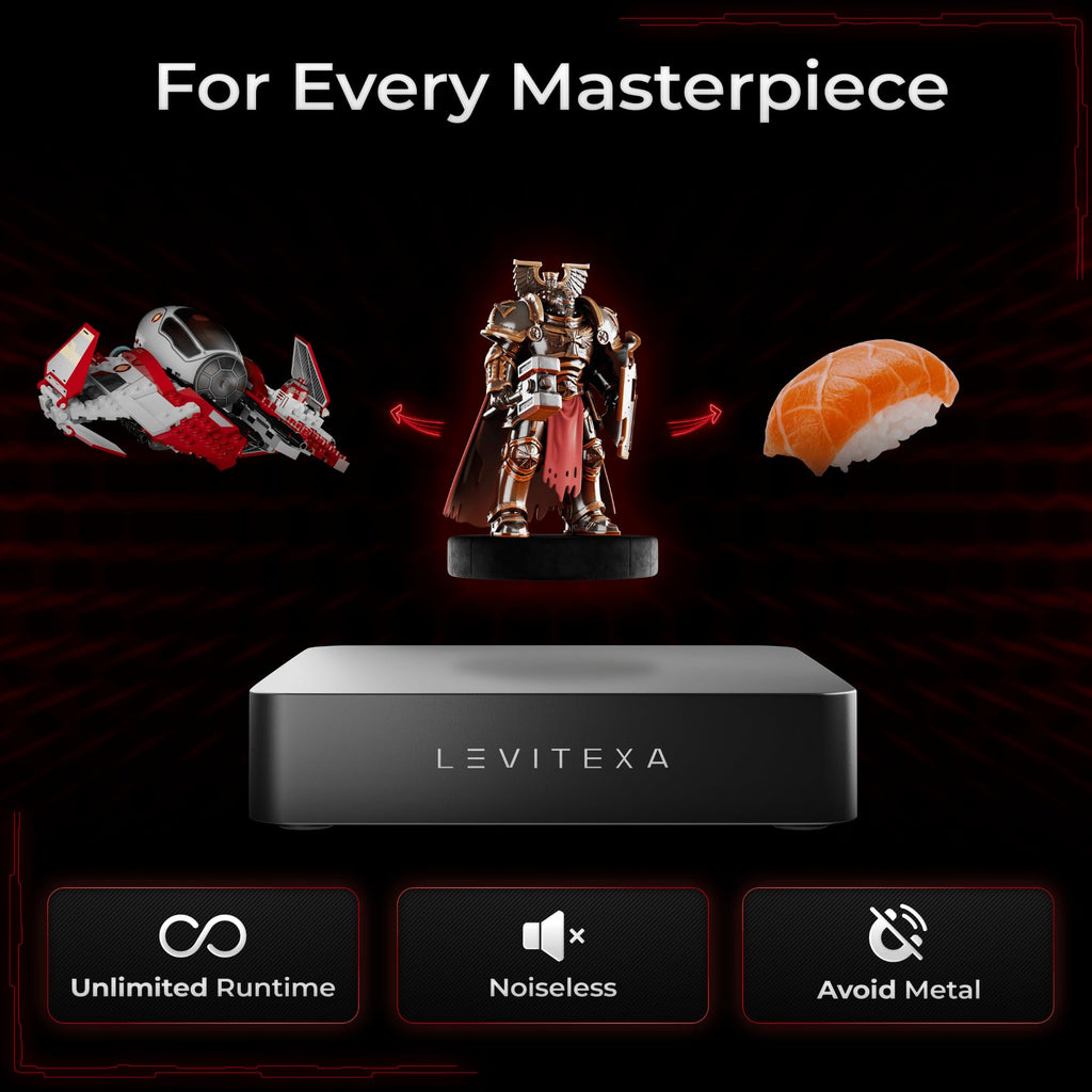Levitating display with magnetic levitation function for figures and toys