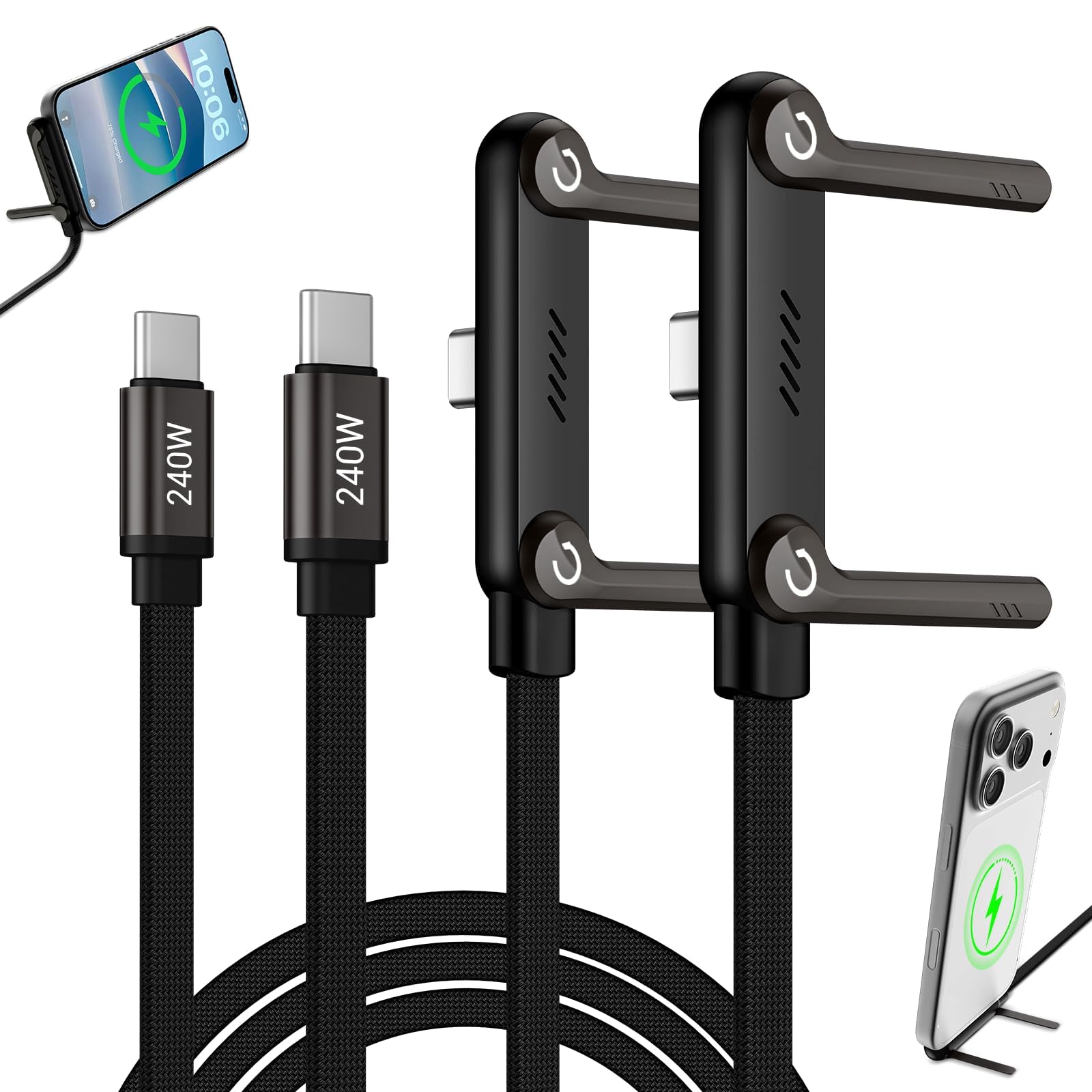 Schnellladekabel mit Metallständer