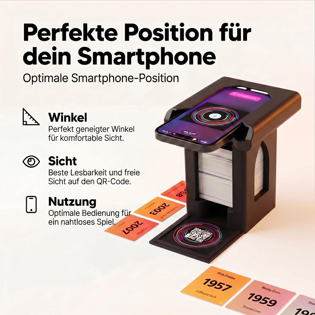 Smartphone Ständer mit Kartenfach für Hitster