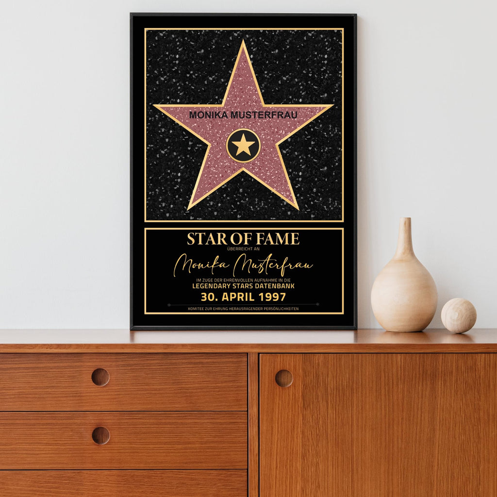 Persönlicher Hollywood Stern Walk of Fame Stil