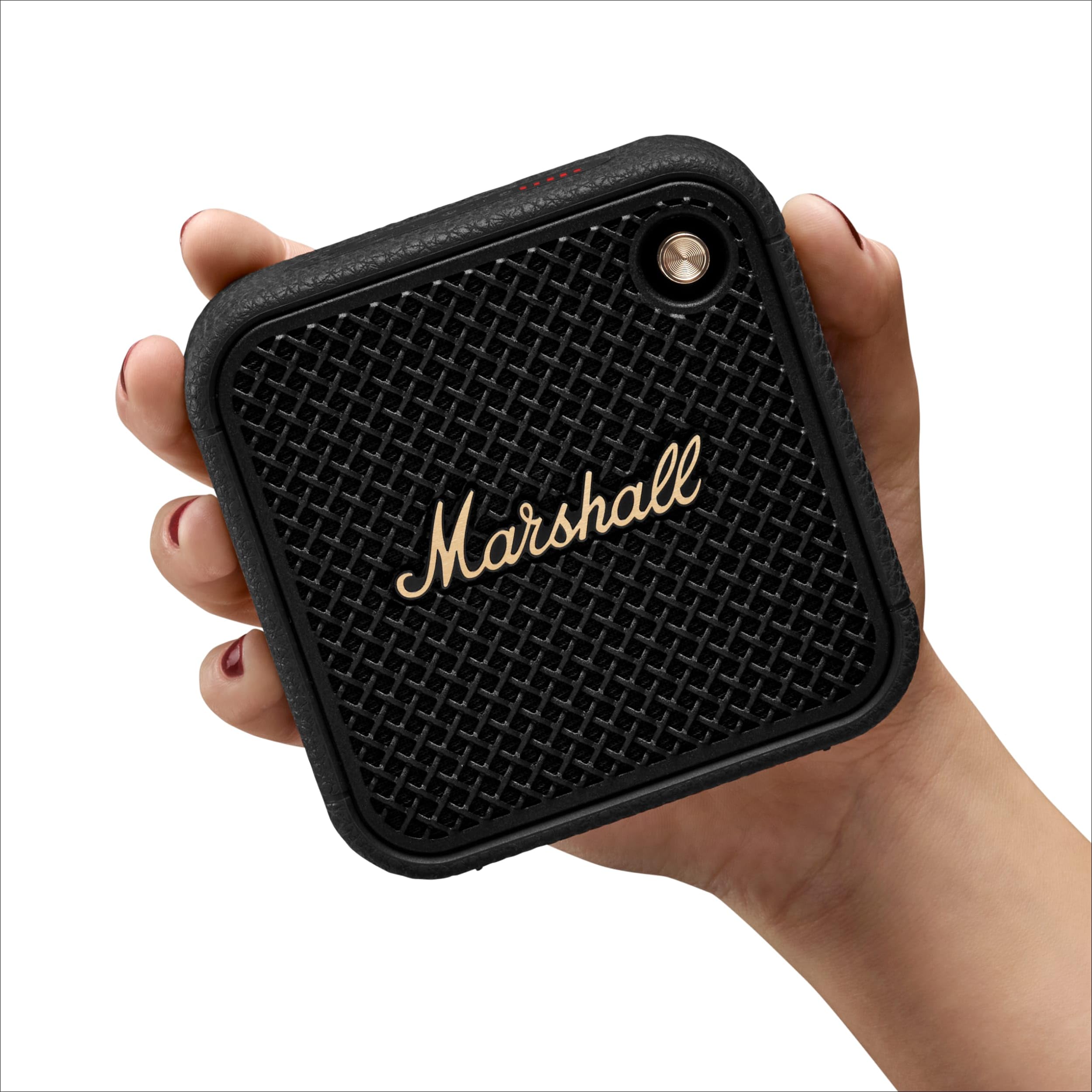 Marshall Willen II Bluetooth-Lautsprecher, kabellos, über 17+ Stunden Spielzeit, wasserdicht nach IP67 – Schwarz und Messing