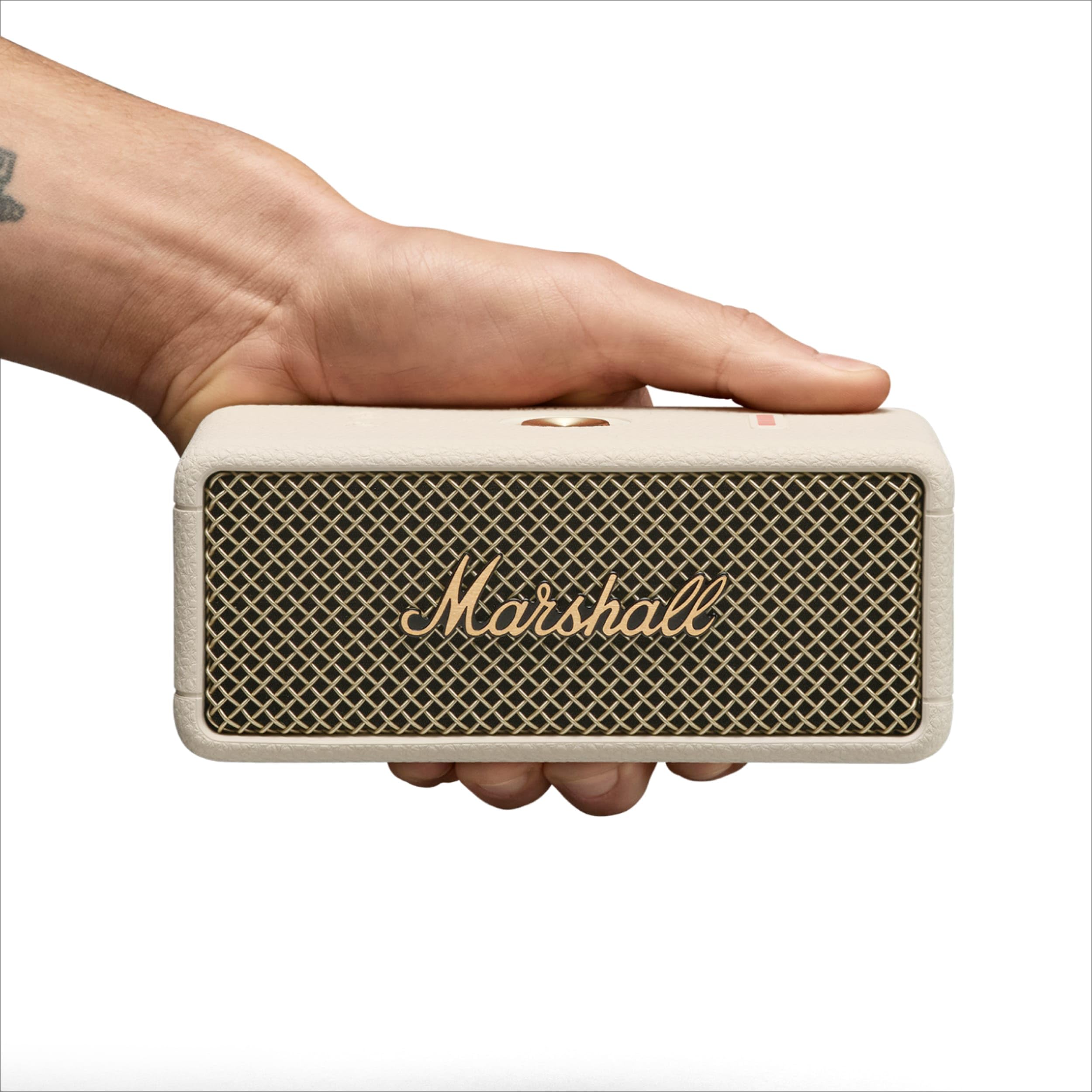 Marshall Emberton III tragbare Bluetooth Lautsprecher, kabellos, IP67 Staub und wasserfest, über 32 Stunden Spielzeit - Creme