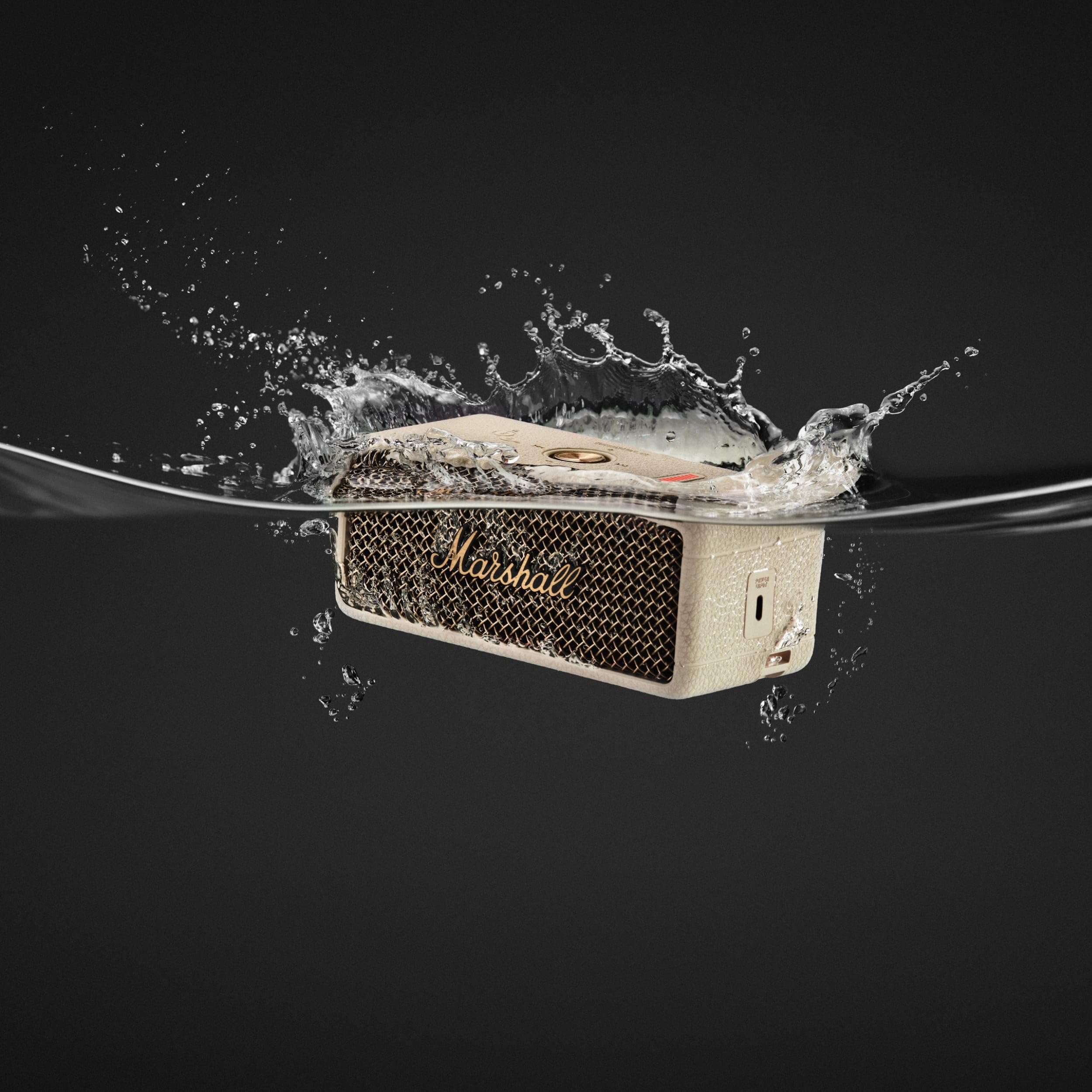 Marshall Emberton III tragbare Bluetooth Lautsprecher, kabellos, IP67 Staub und wasserfest, über 32 Stunden Spielzeit - Creme