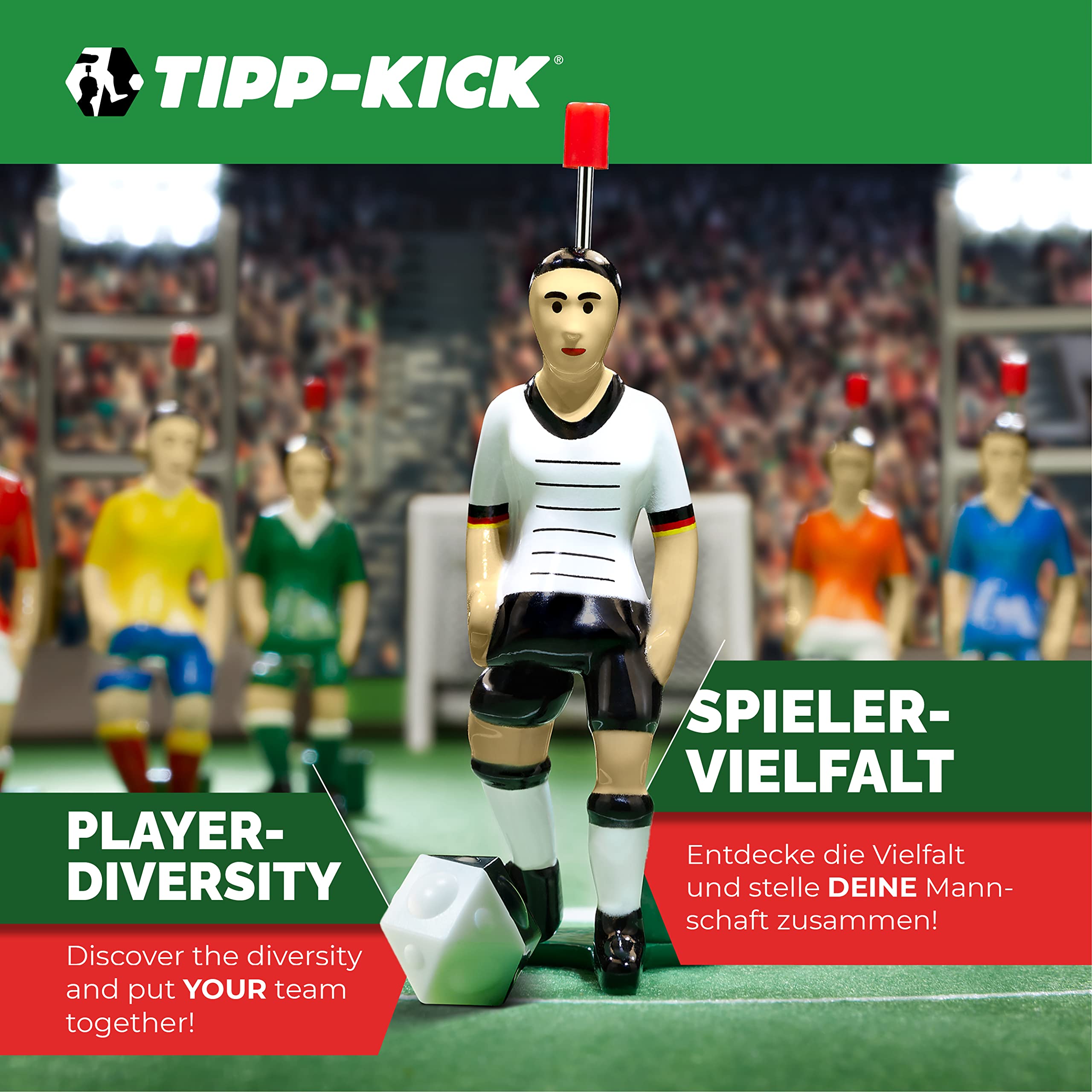TIPP-KICK Spieler Star-Kicker VfB Stuttgart Klassik Edition - Spieler mit angewinkeltem Fuß
