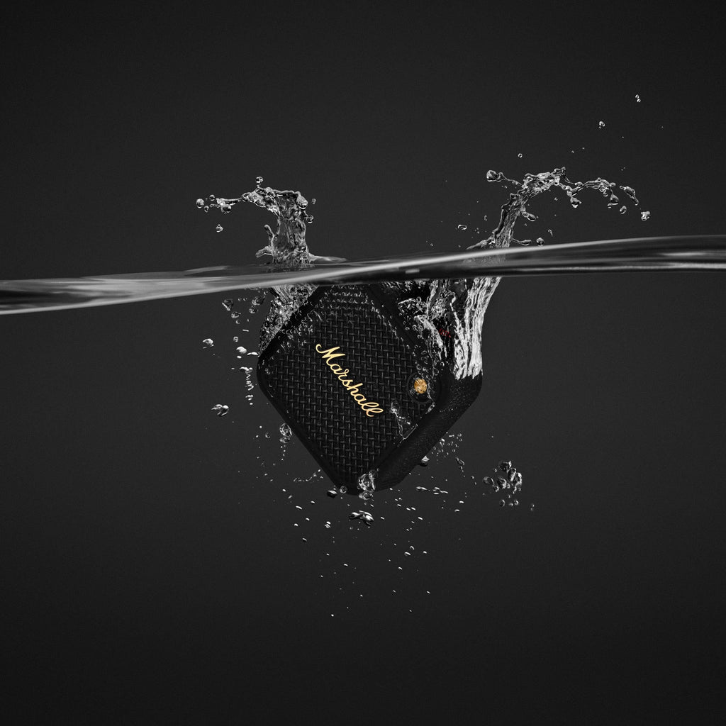 Marshall Willen II Bluetooth-Lautsprecher, kabellos, über 17+ Stunden Spielzeit, wasserdicht nach IP67 – Schwarz und Messing