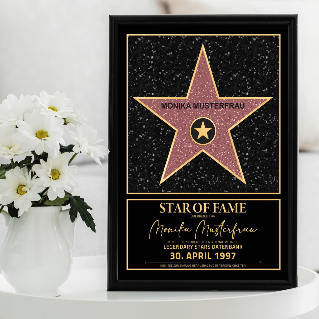 Persönlicher Hollywood Stern Walk of Fame Stil