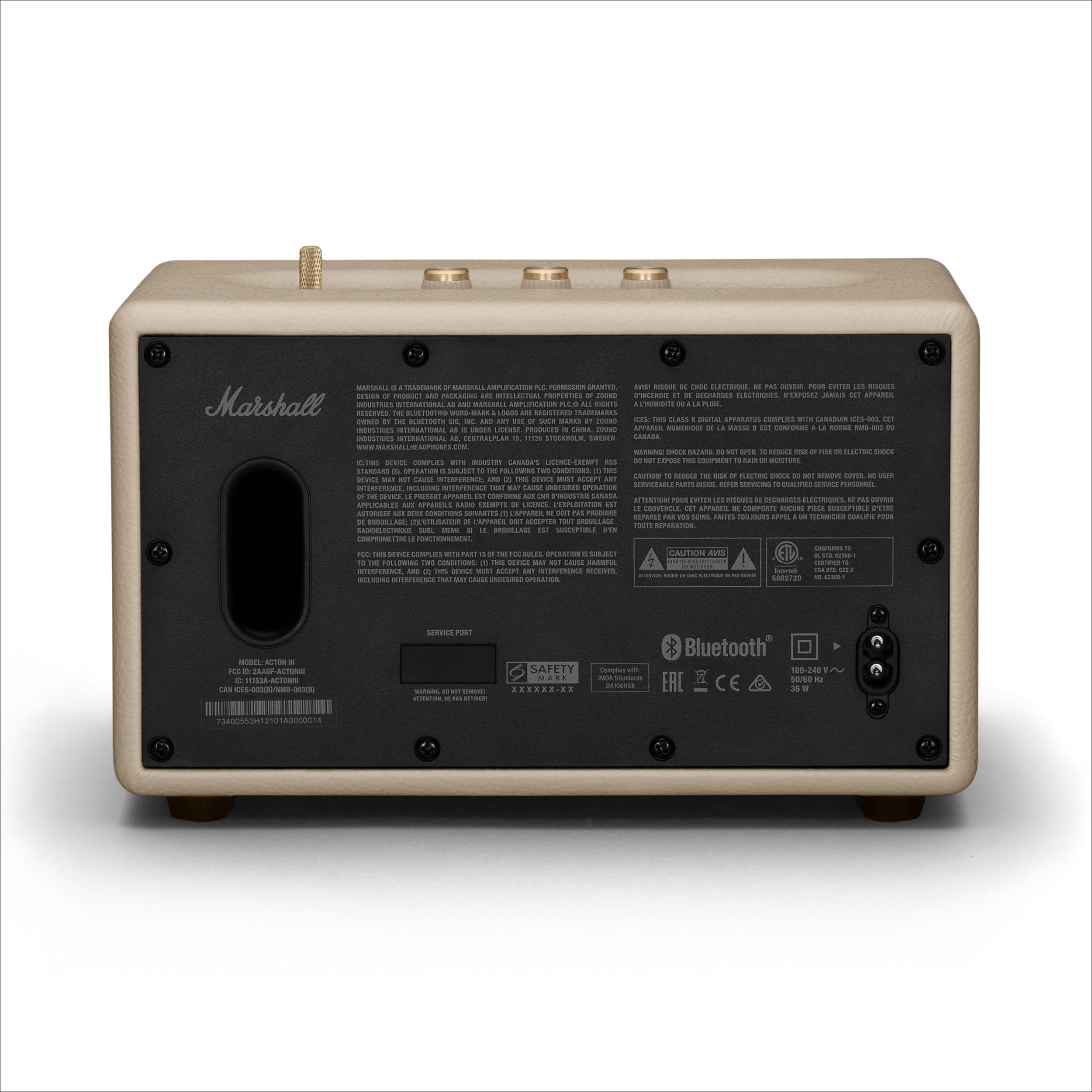 Marshall Acton III Bluetooth Lautsprecher, kabellos – Crème